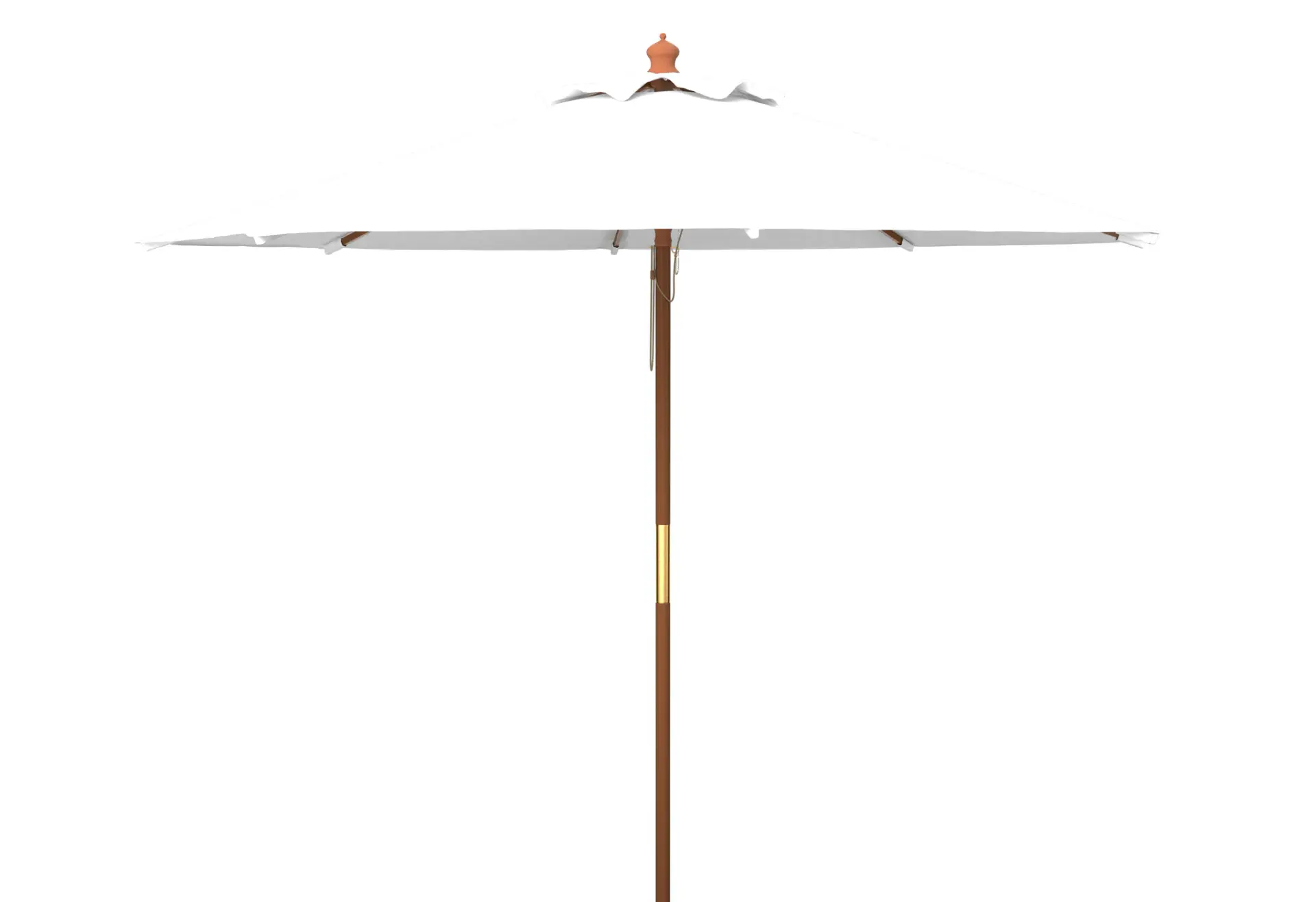 Cannes 11-Foot Round Wood Umbrella