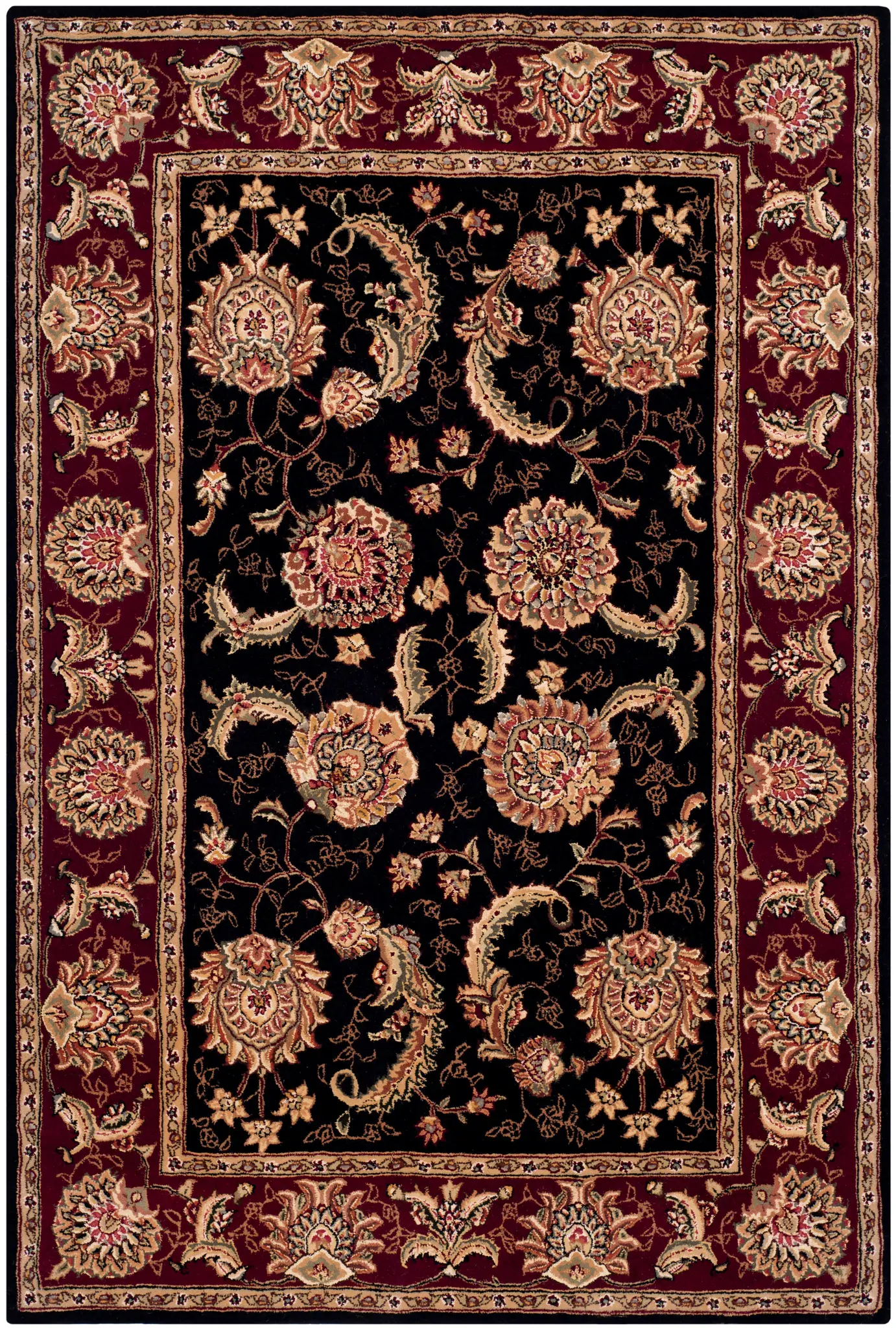 Persian Court Heritage Floral Border Round Rug