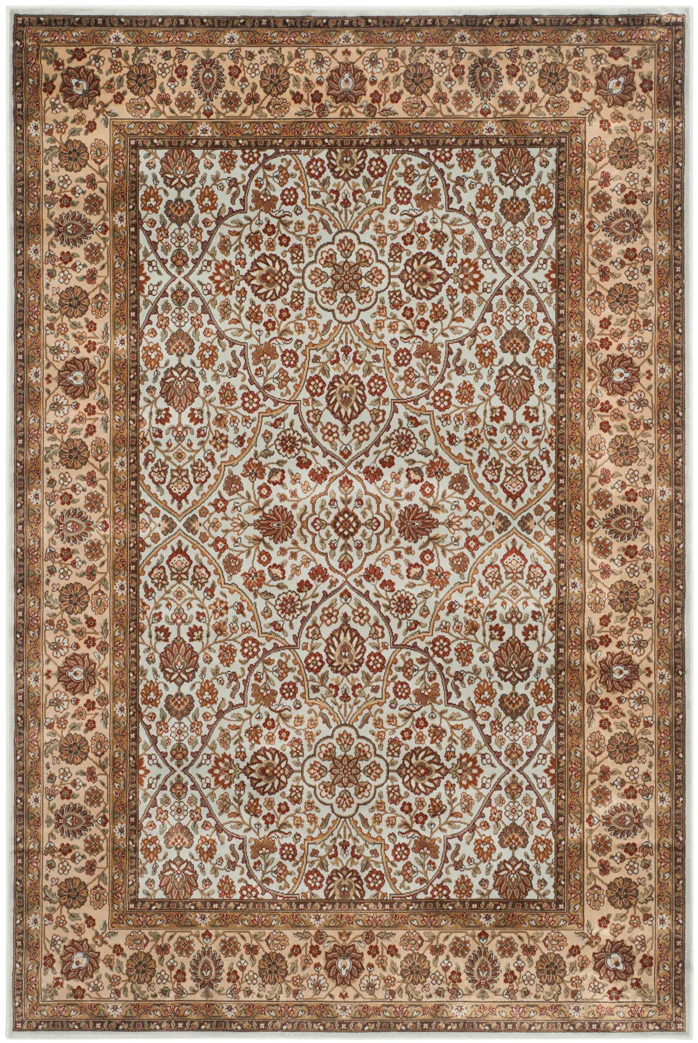 Persian Garden Floral Border Viscose Rug