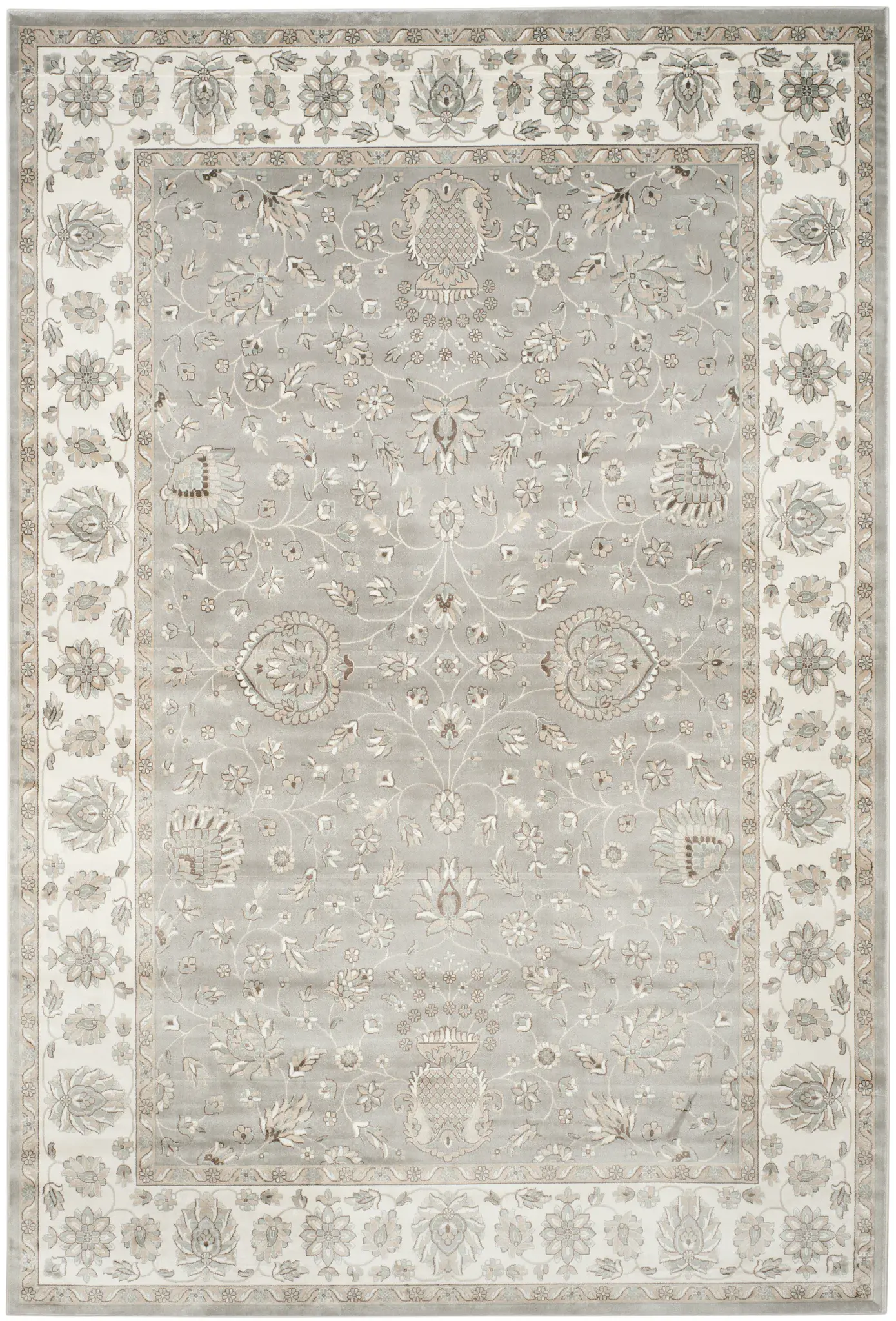 Persian Garden Floral Vine Viscose Rug
