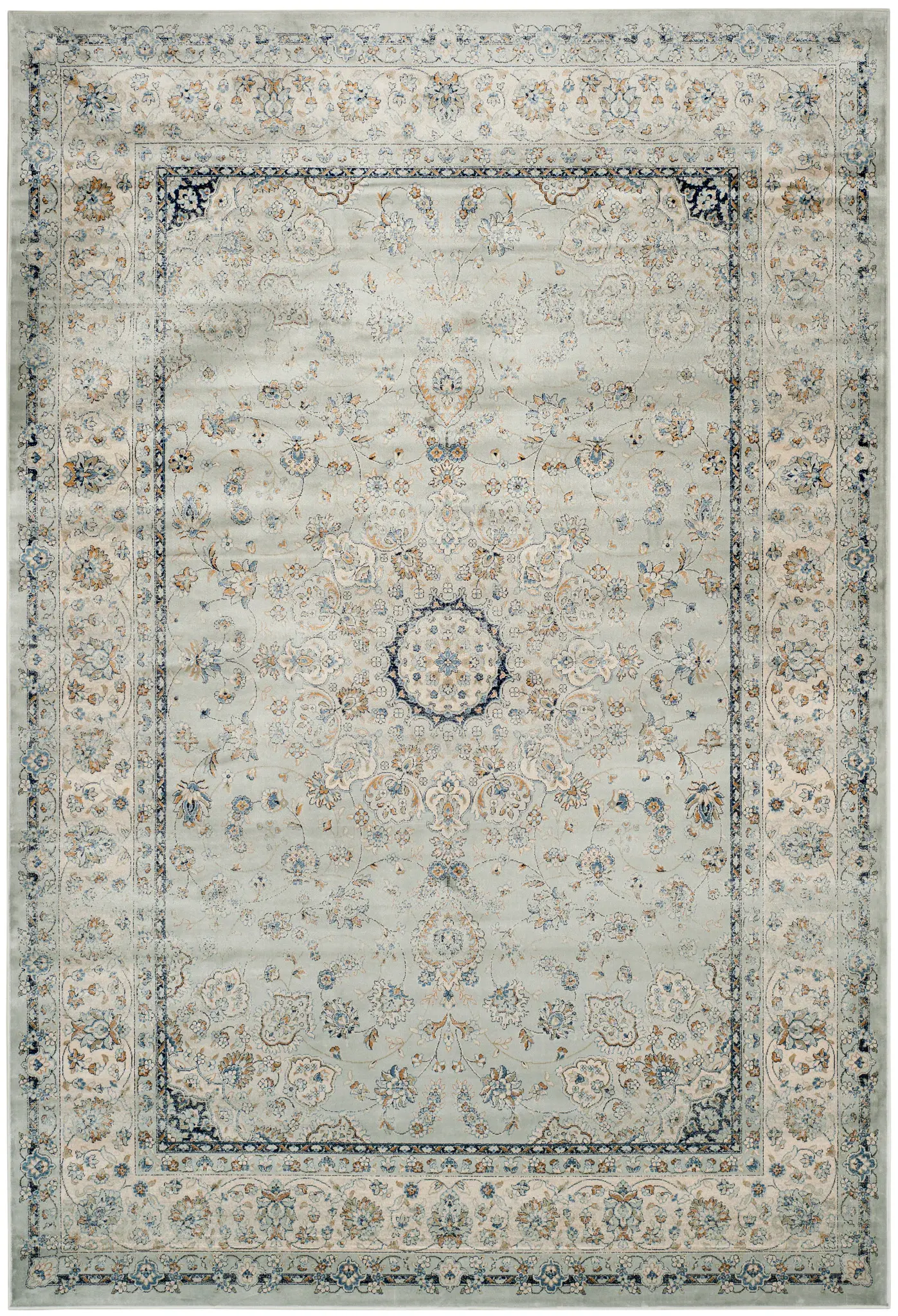 Persian Garden Vintage Classic Medallion Viscose Rug