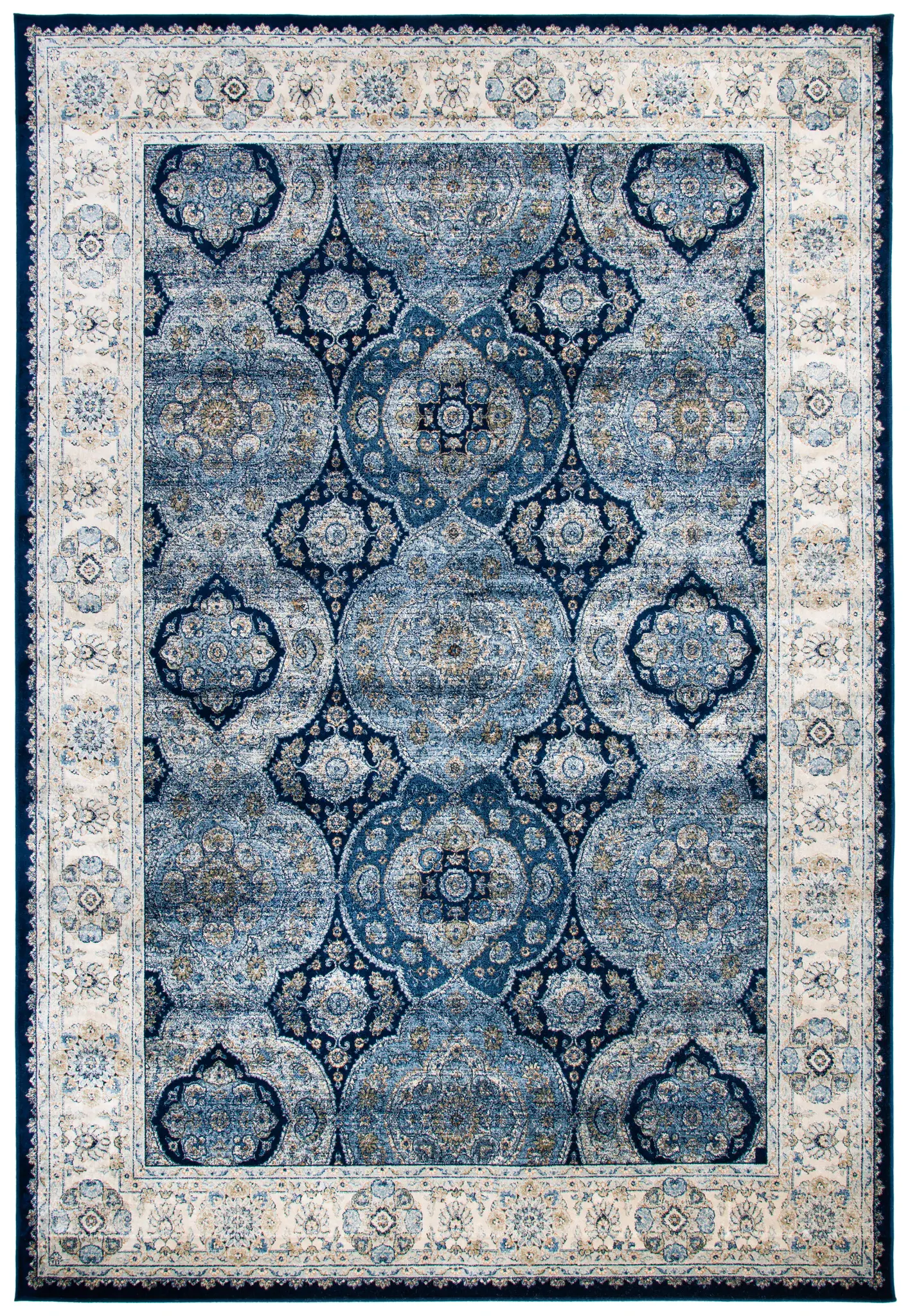Persian Garden Vintage Traditional Allover Viscose Rug