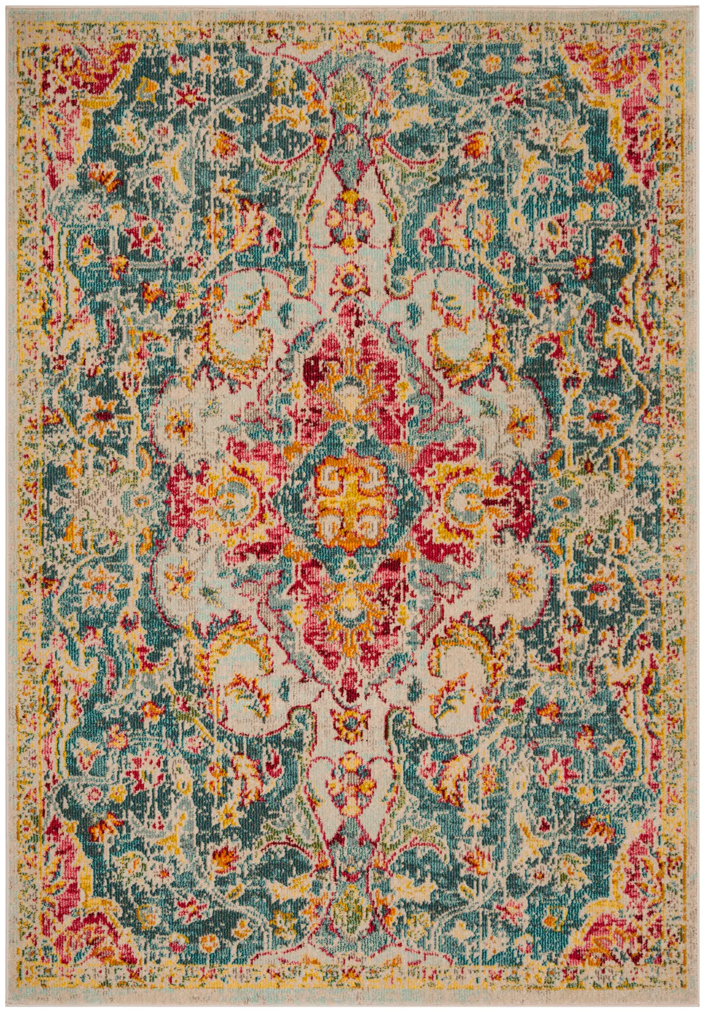 Phoenix Distressed Persian Medallion Rug