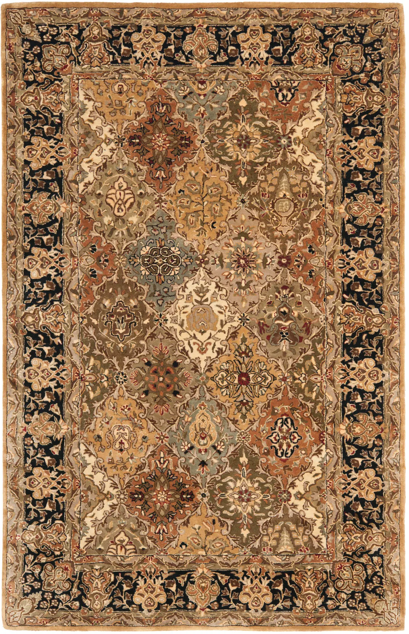 Persian Legend Floral Lattice Bordered Wool Rug