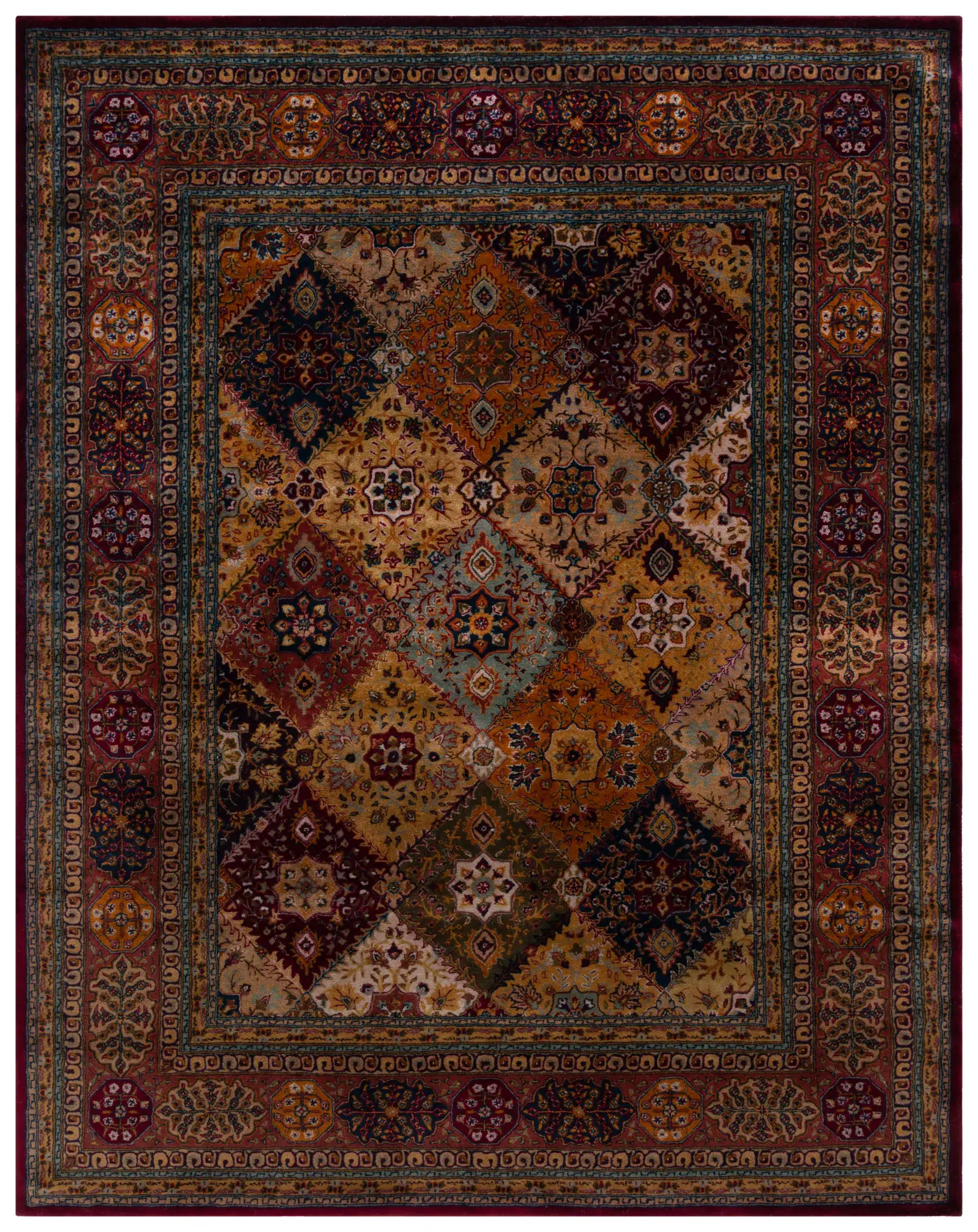 Persian Legend Traditional Floral Tile Wool Rug