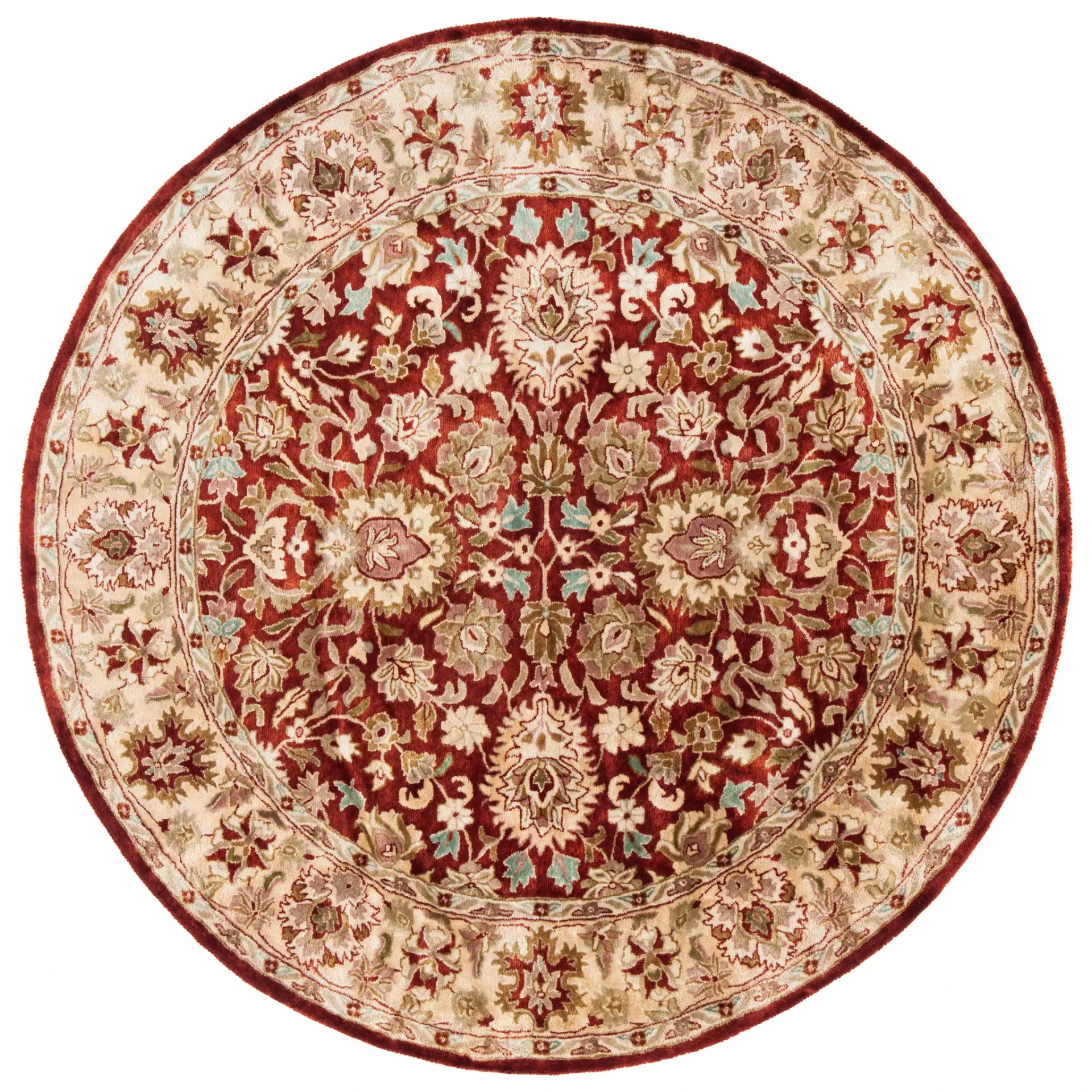 Persian Legend Floral Bordered Oval Wool Rug