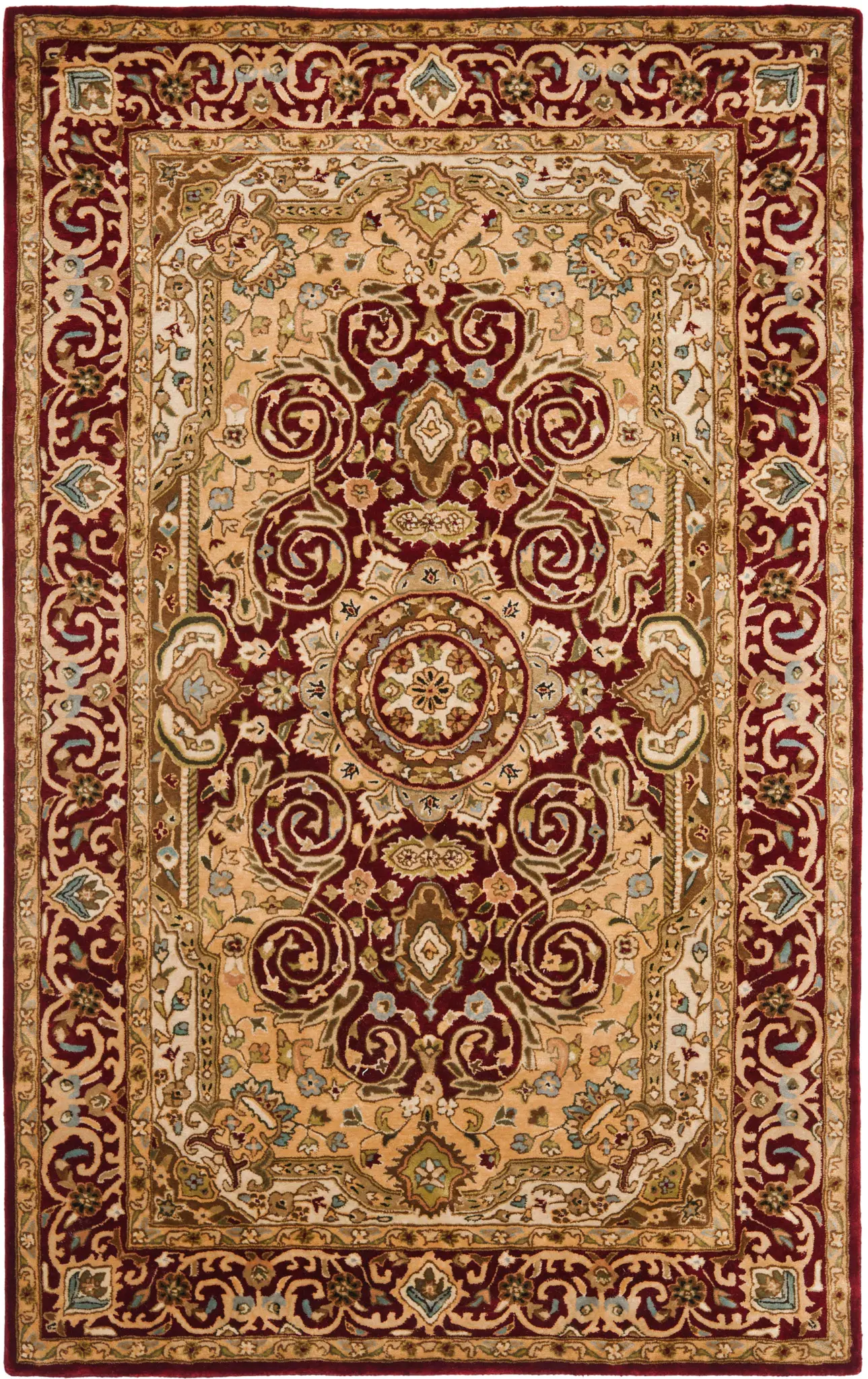 Persian Legend Medallion Bordered Wool Rug