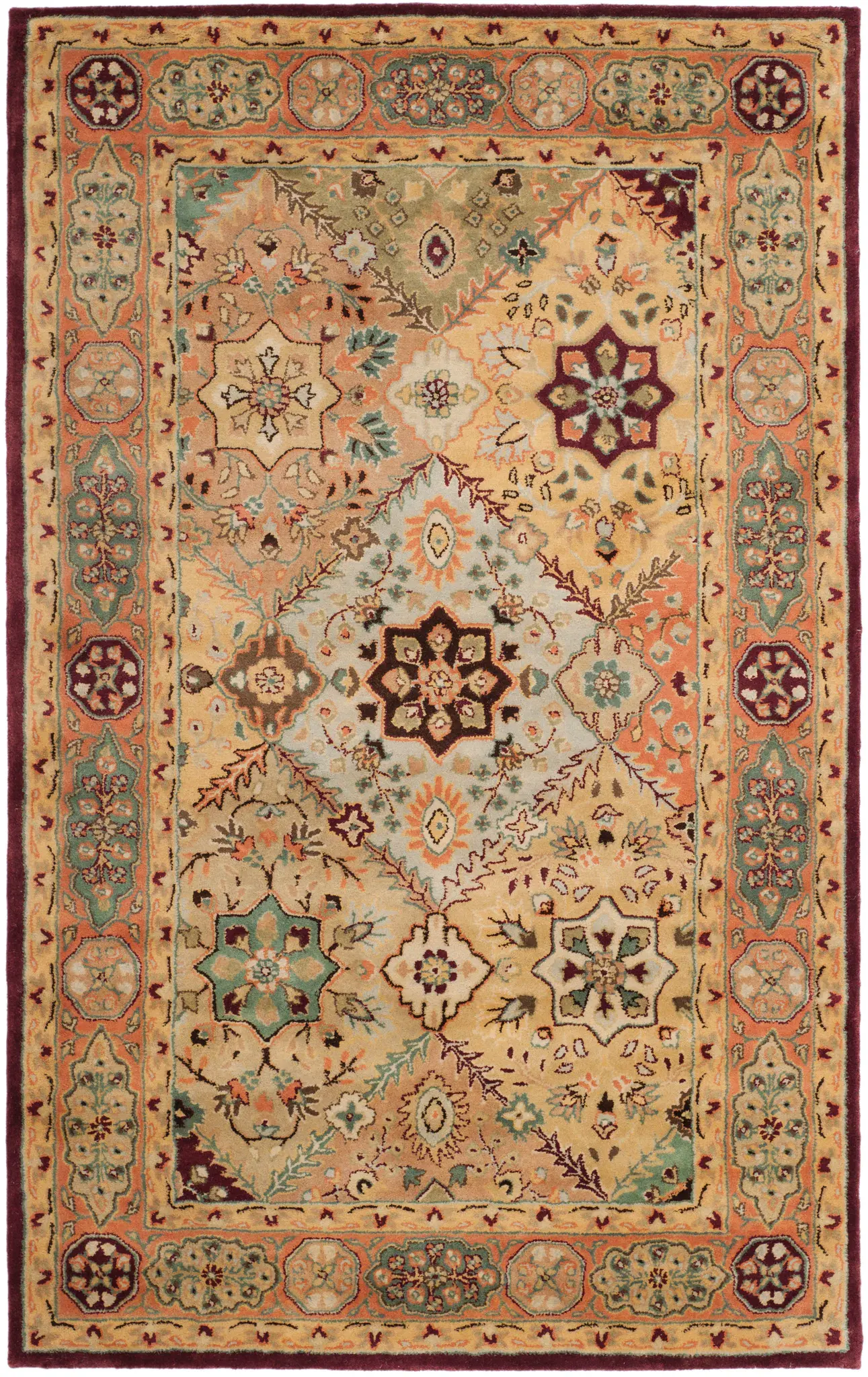 Persian Legend Floral Tile Hand-Tufted Wool Rug