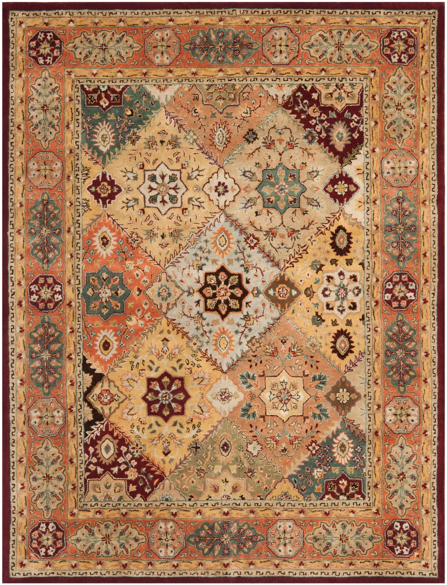 Persian Legend Floral Tile Hand-Tufted Wool Rug
