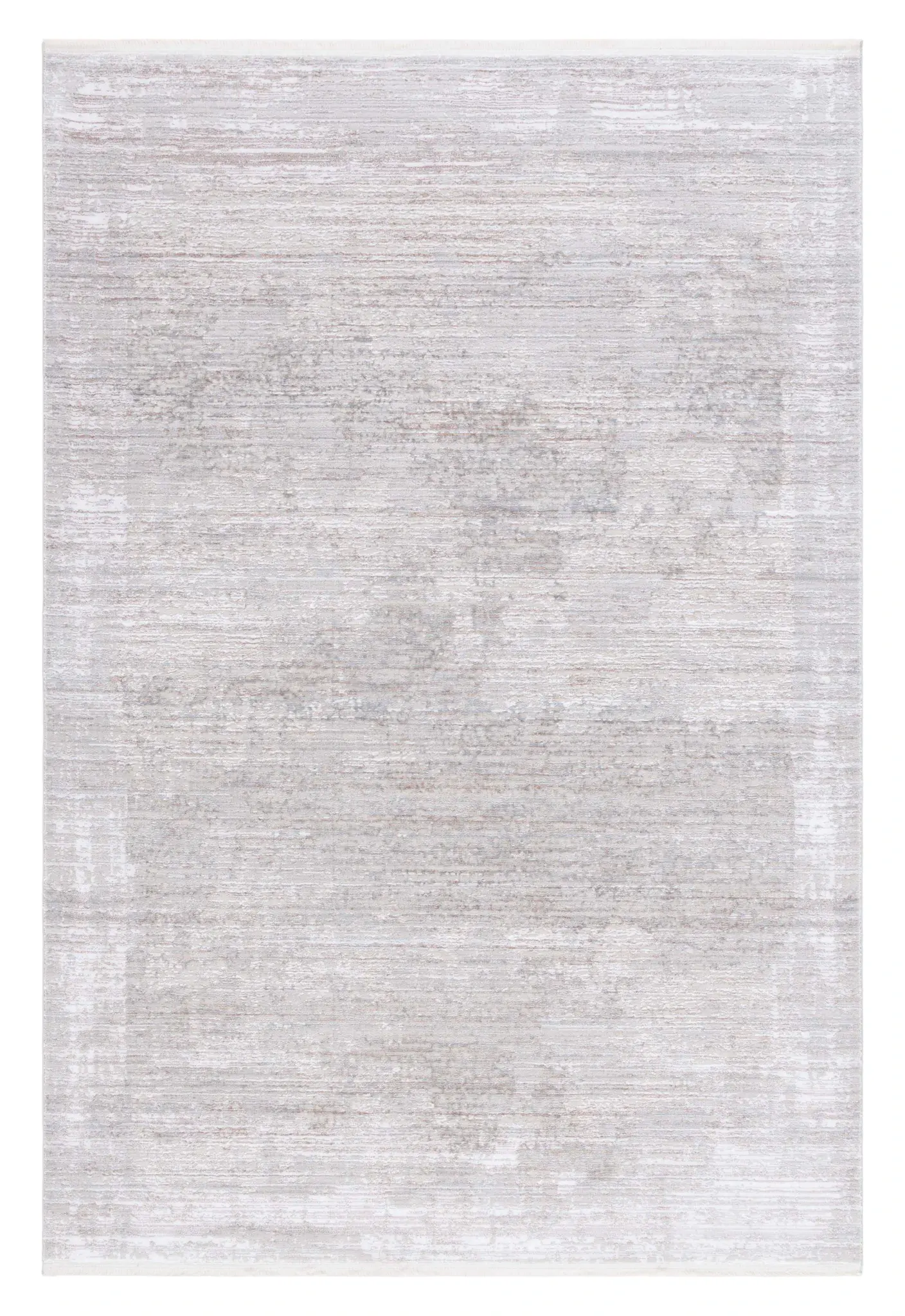 Platinum Distressed Border Rug