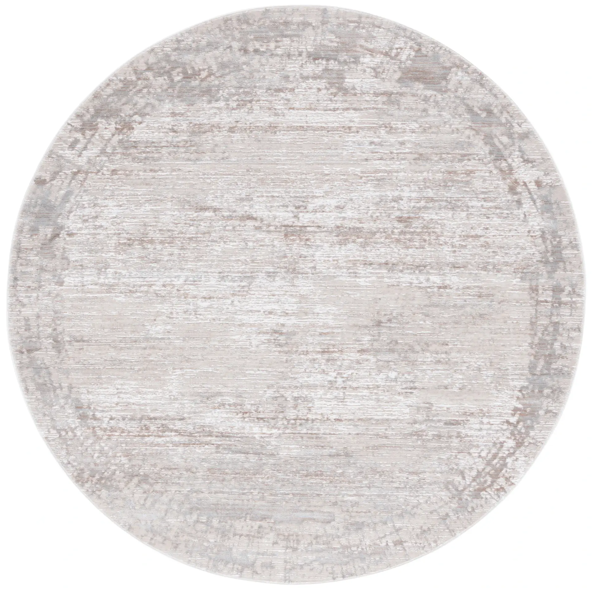Platinum Distressed Border Rug