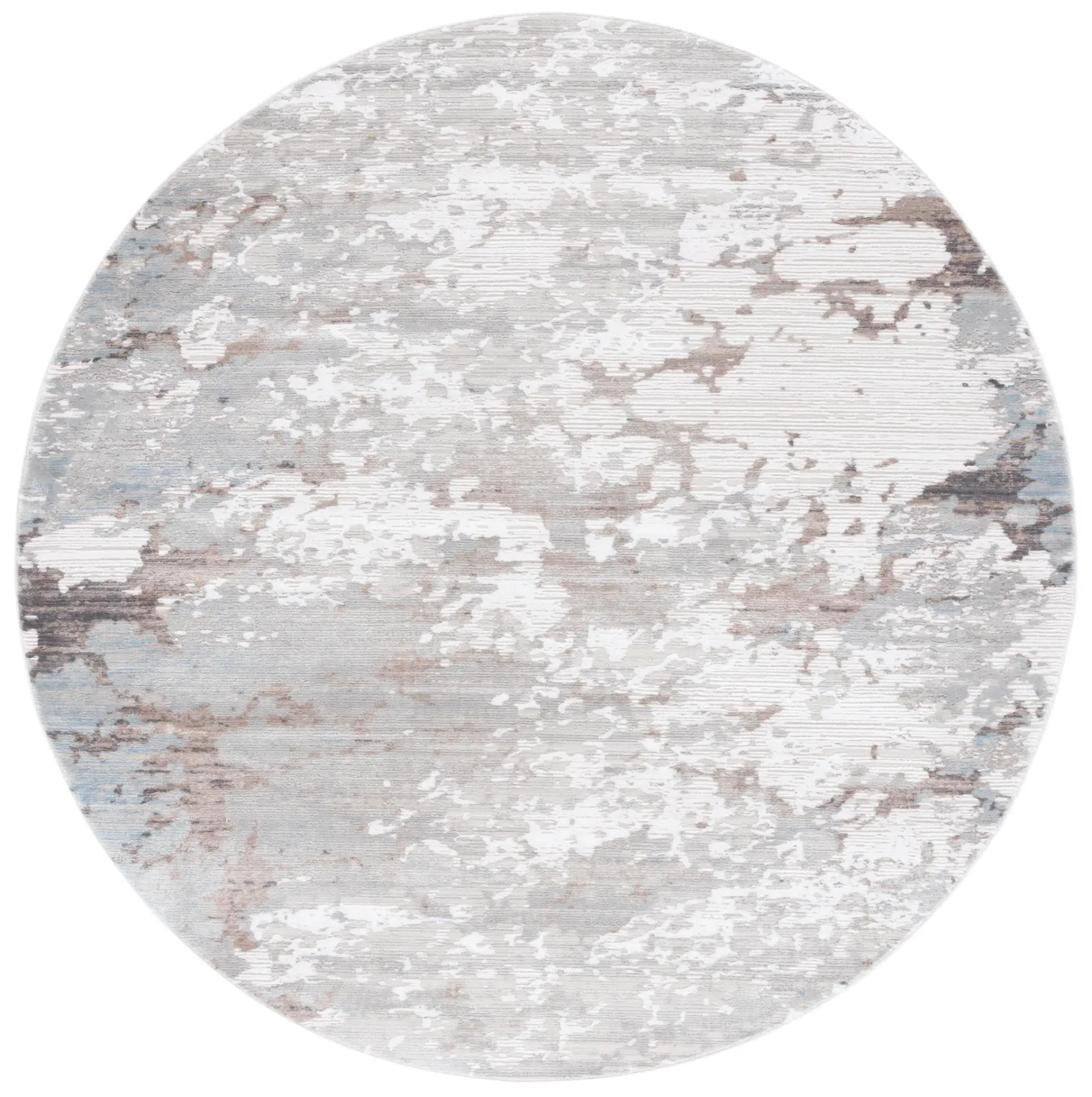 Platinum Distressed Abstract Rug