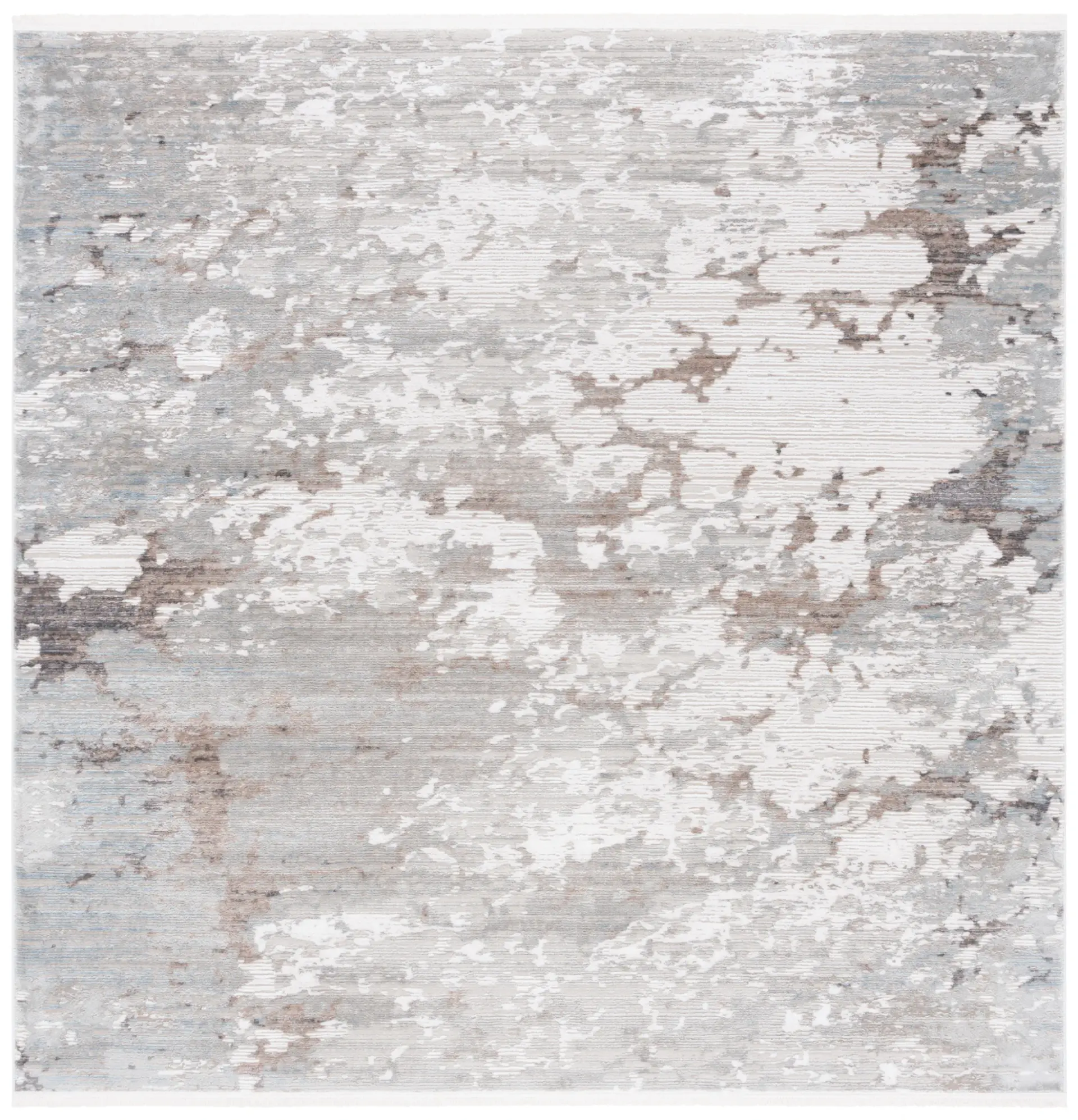 Platinum Distressed Abstract Rug