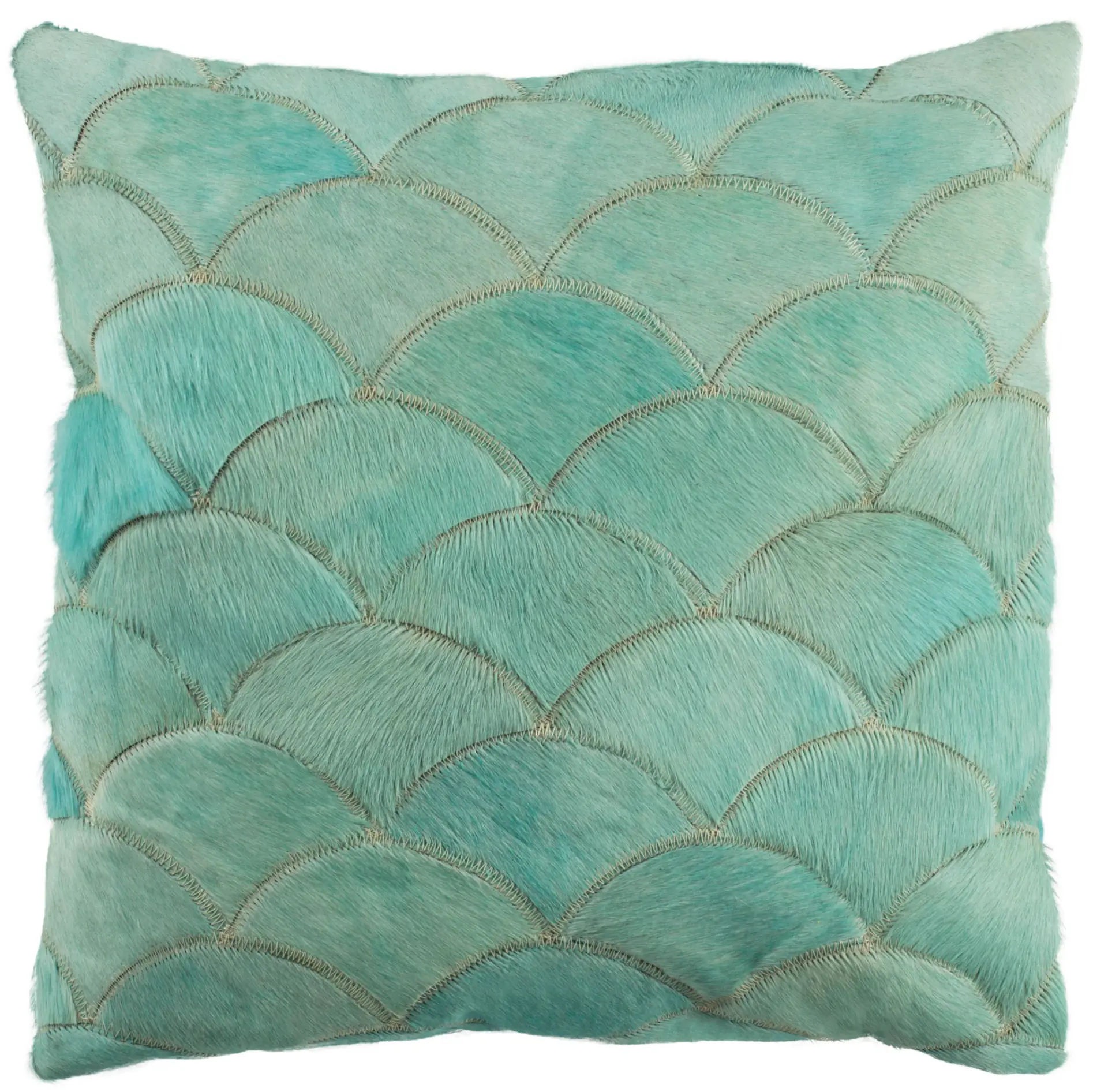 Metallic Scale Cowhide Pillow