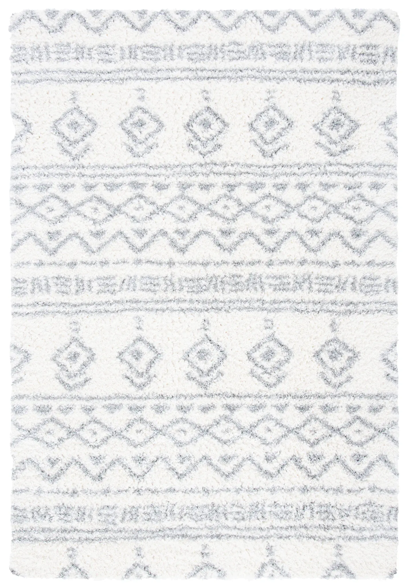 Parma Banded Diamond Shag Rug