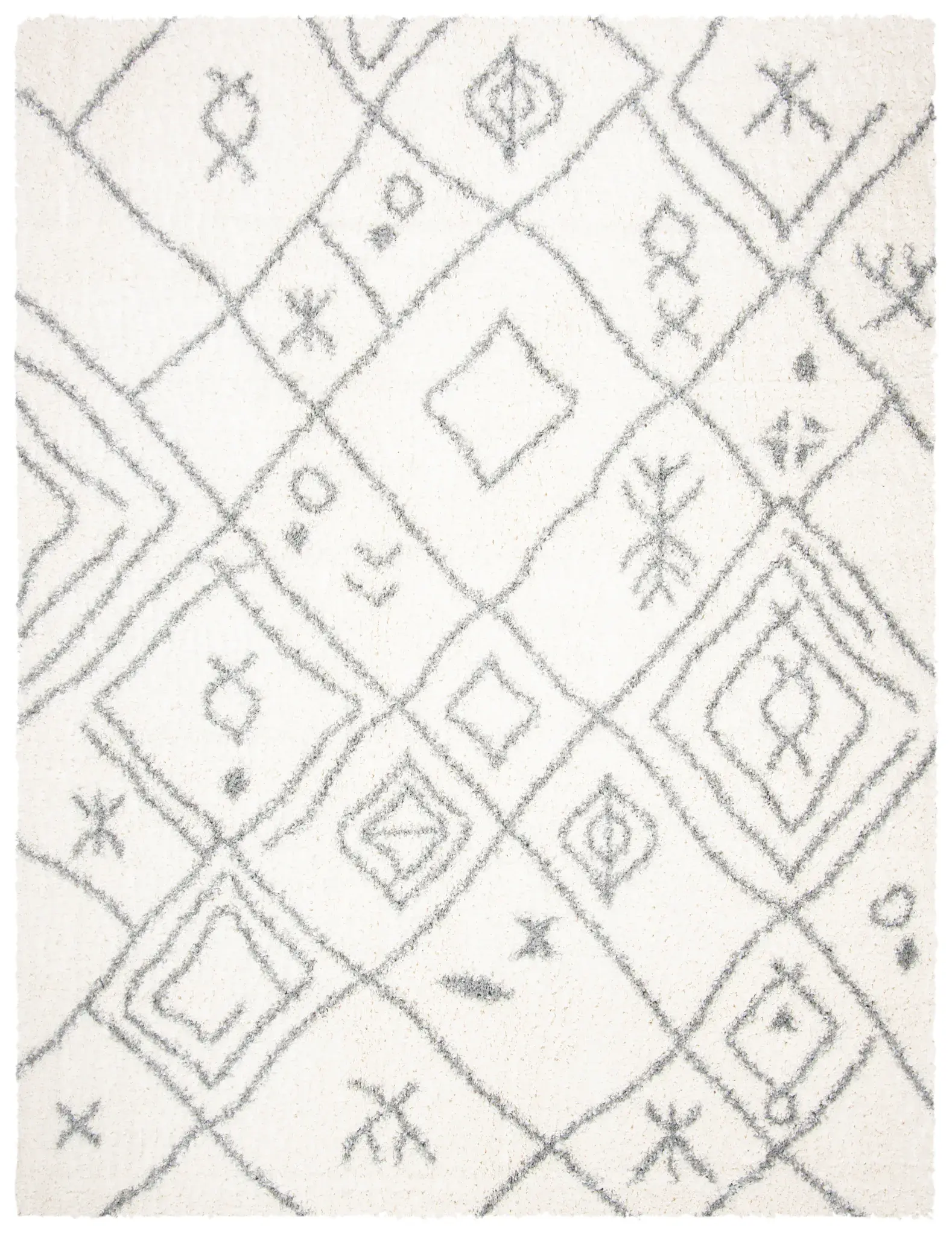 Parma Tribal Diamond Shag Rug