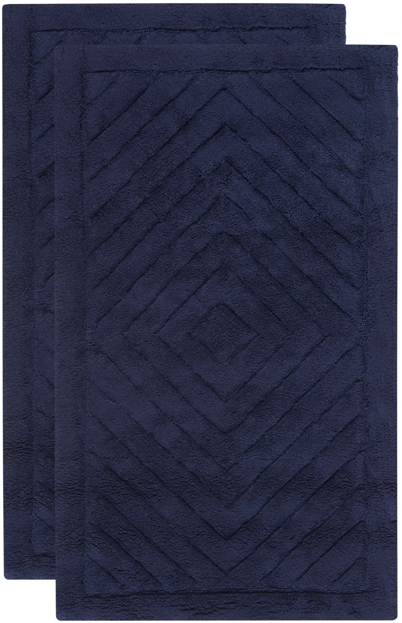 Concentric Diamond Cotton Bath Mat