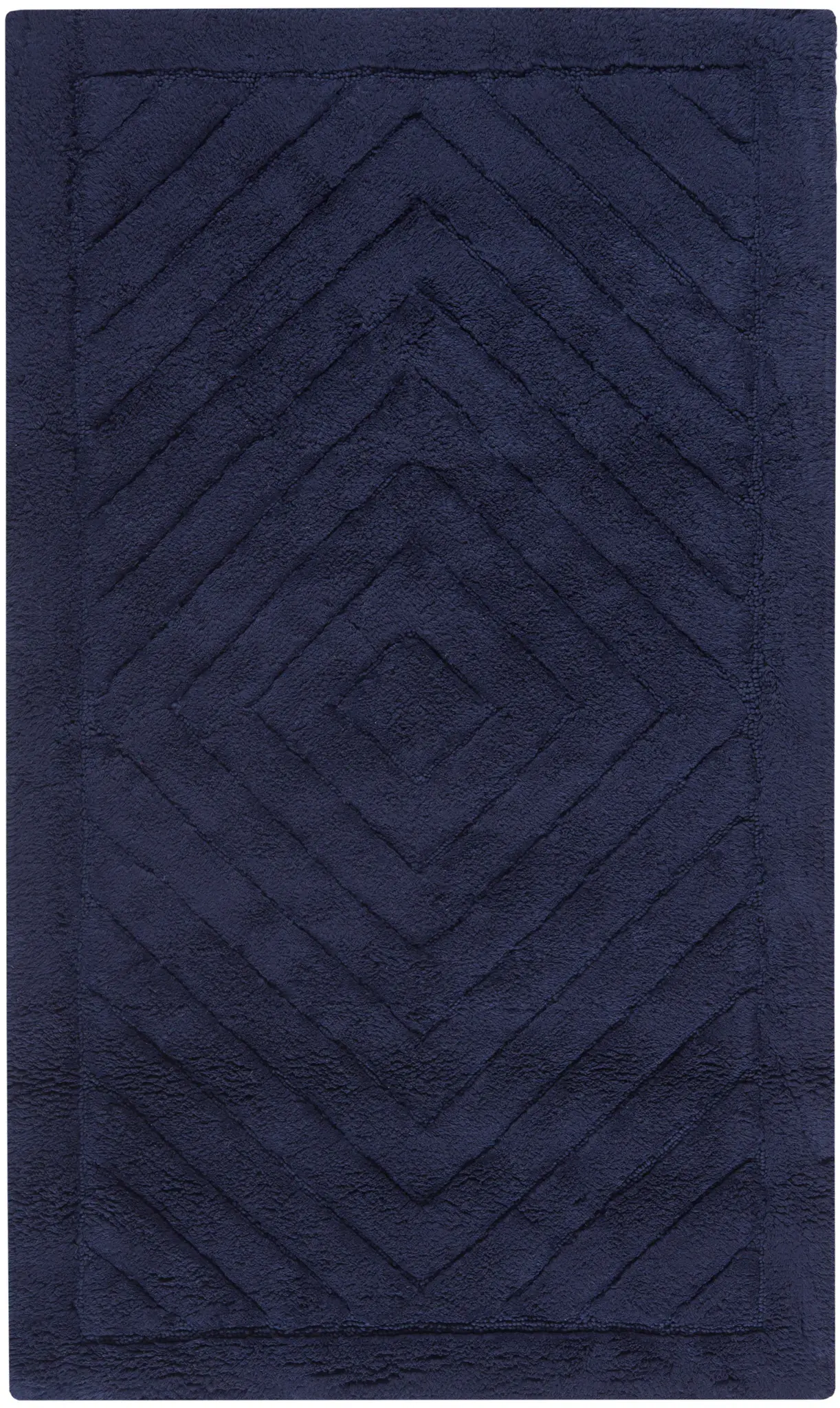 Concentric Diamond Cotton Bath Mat