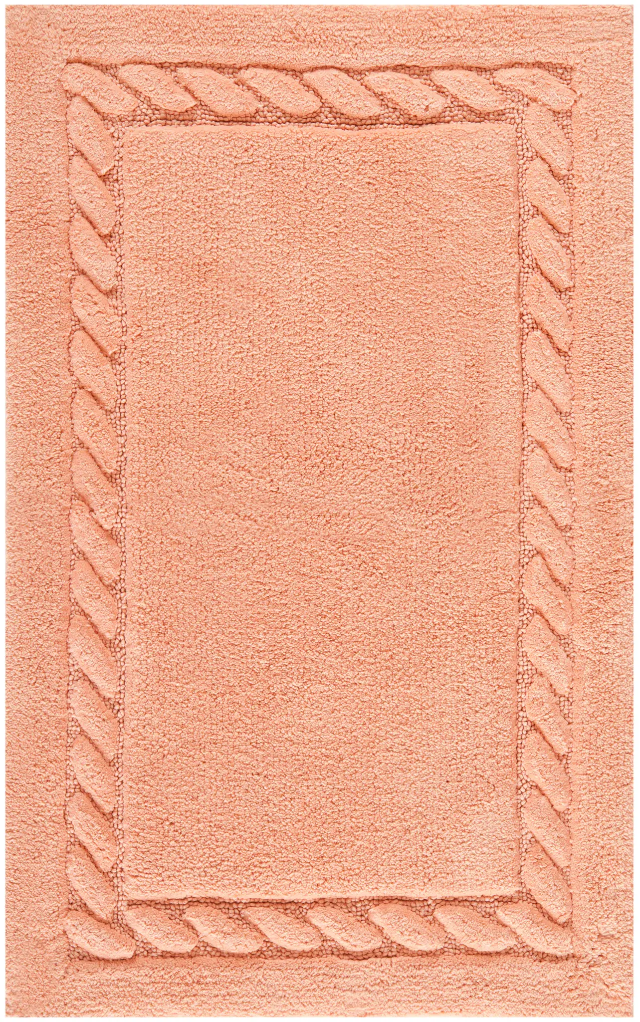 Classic Border Cotton Bath Mat