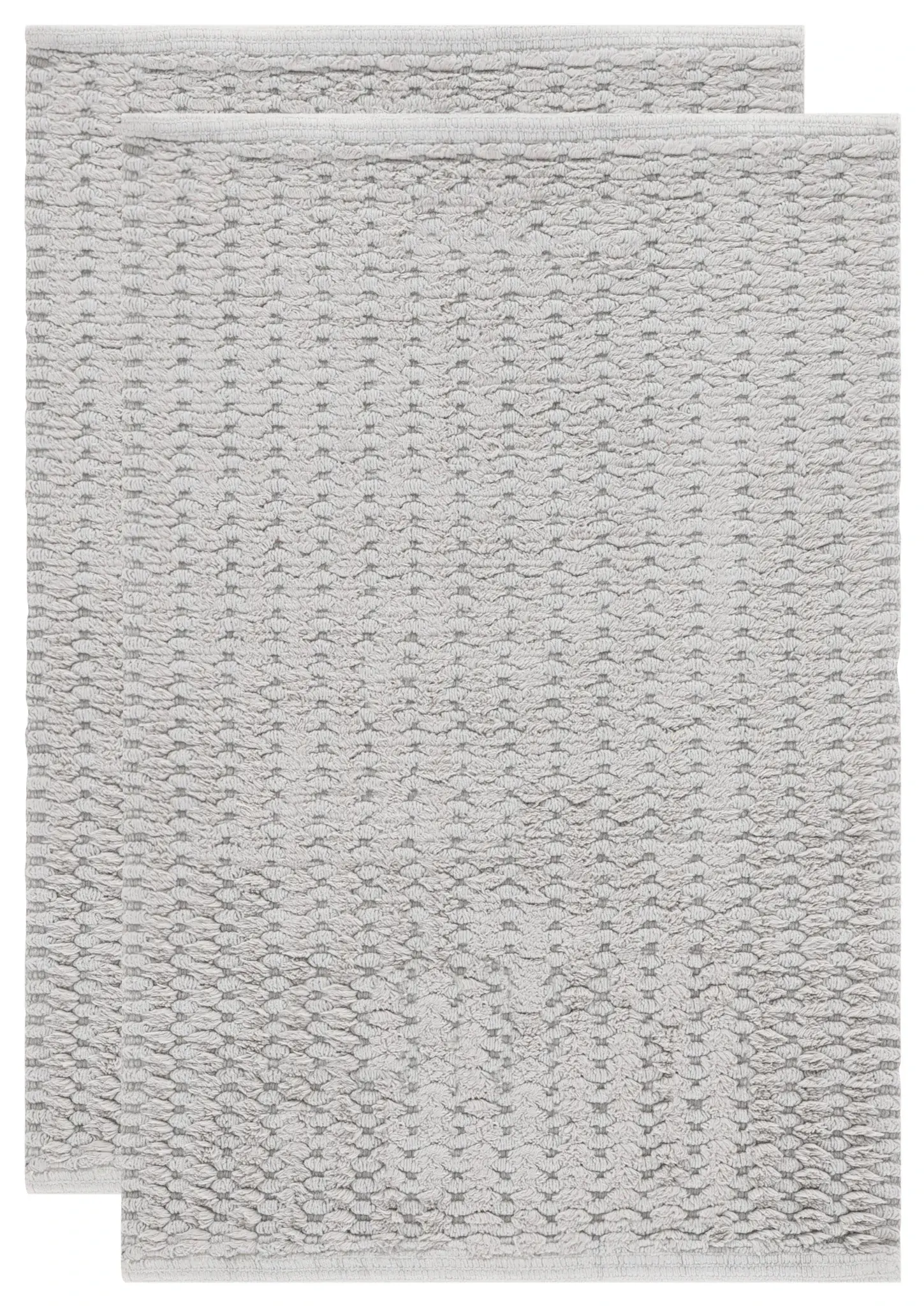 Oliva Textured Hatched Cotton Bathmat (Set of 2)
