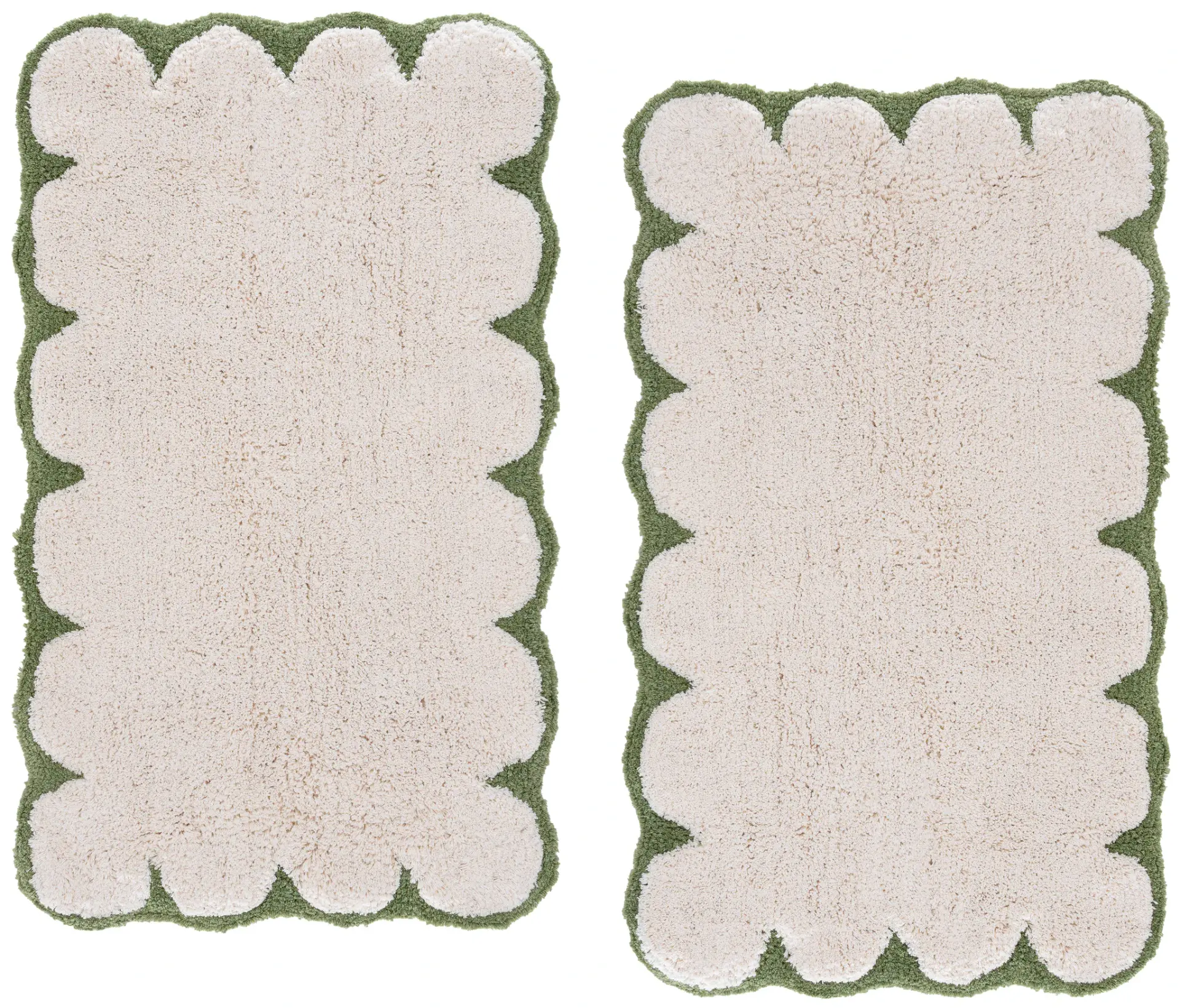 Tully Scalloped Border Bath Mat (Set of 2)