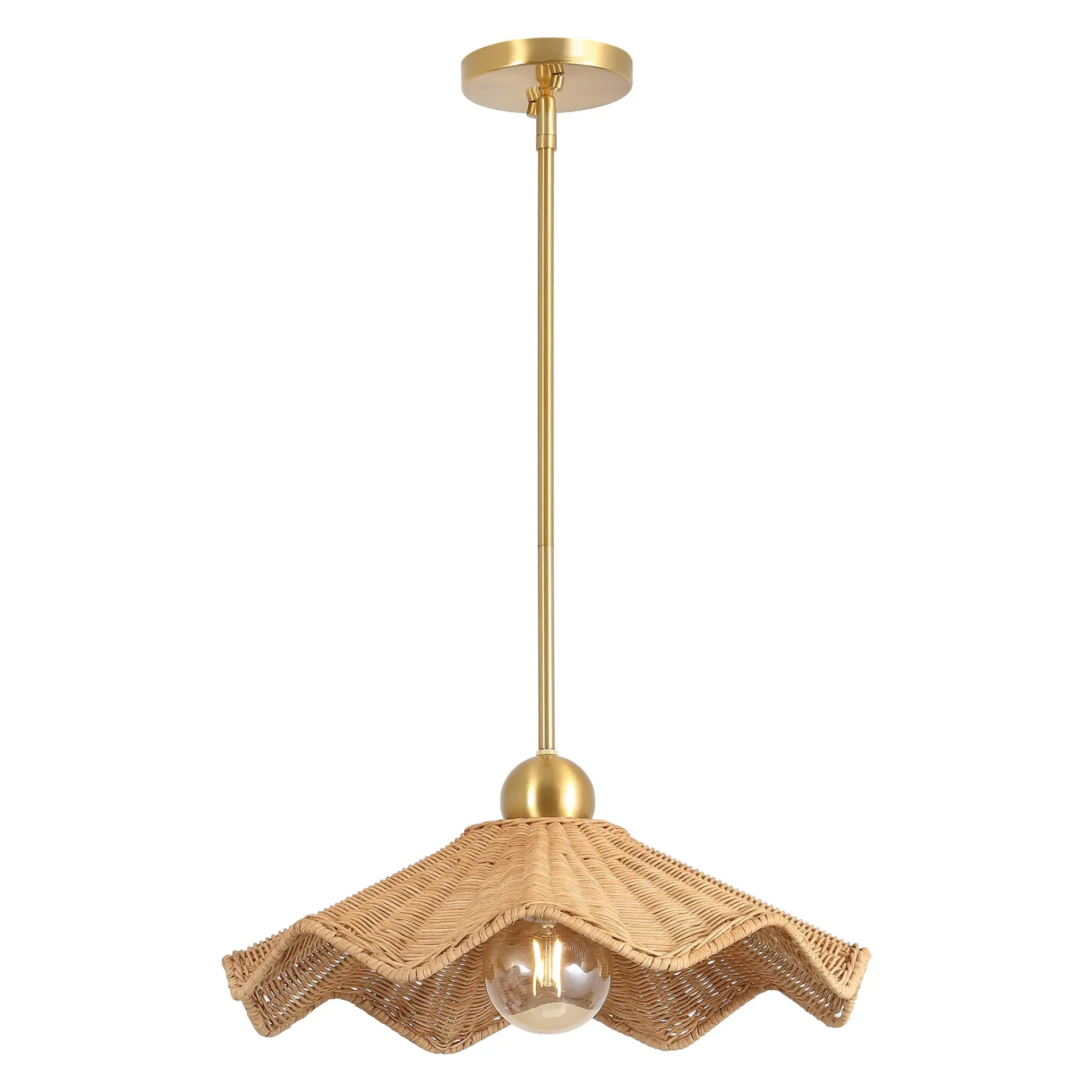 Yagil Iron And Rattan Pendant Lamp