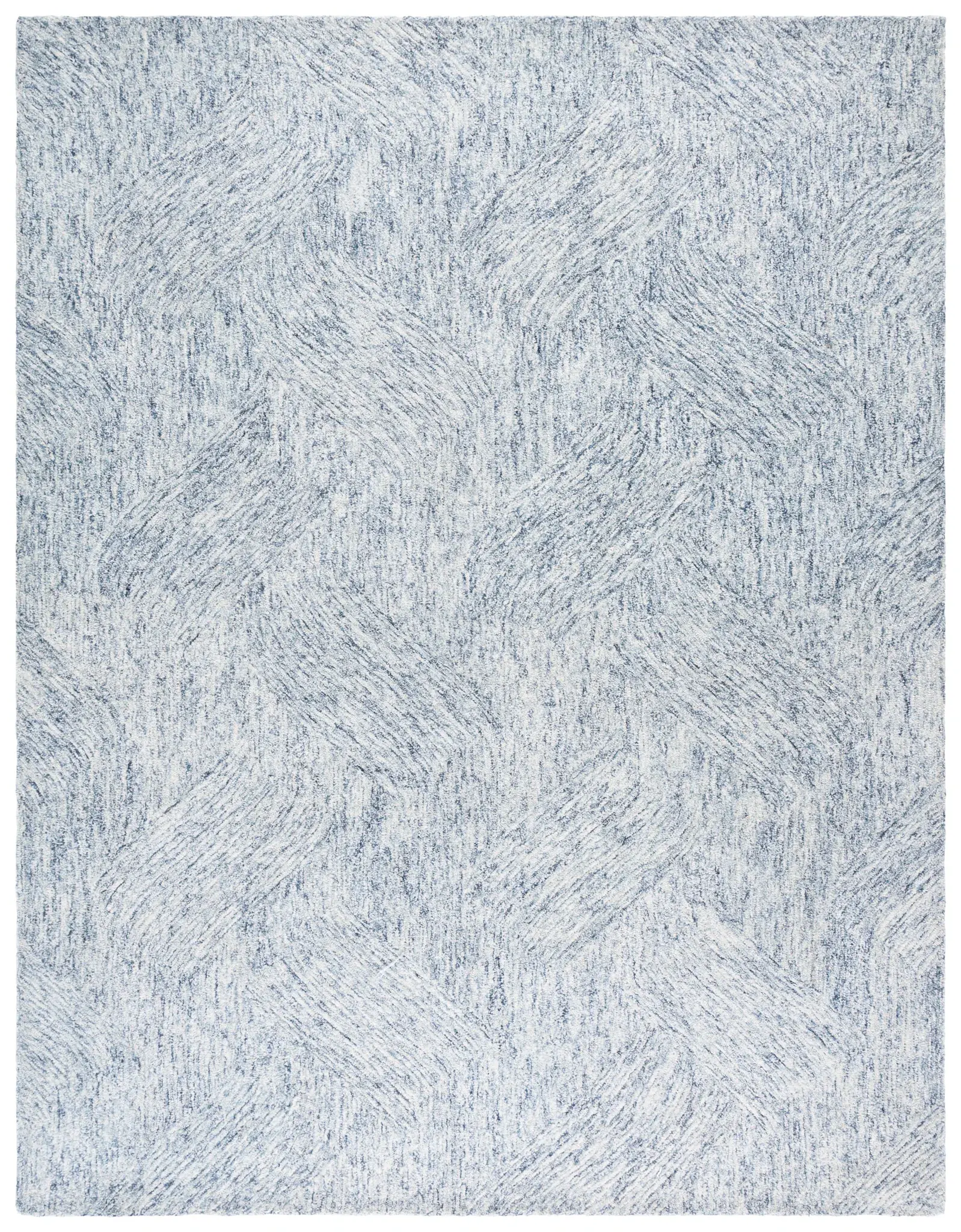 Pine Ribbed Herringbone Hand-Tufted Wool Rug