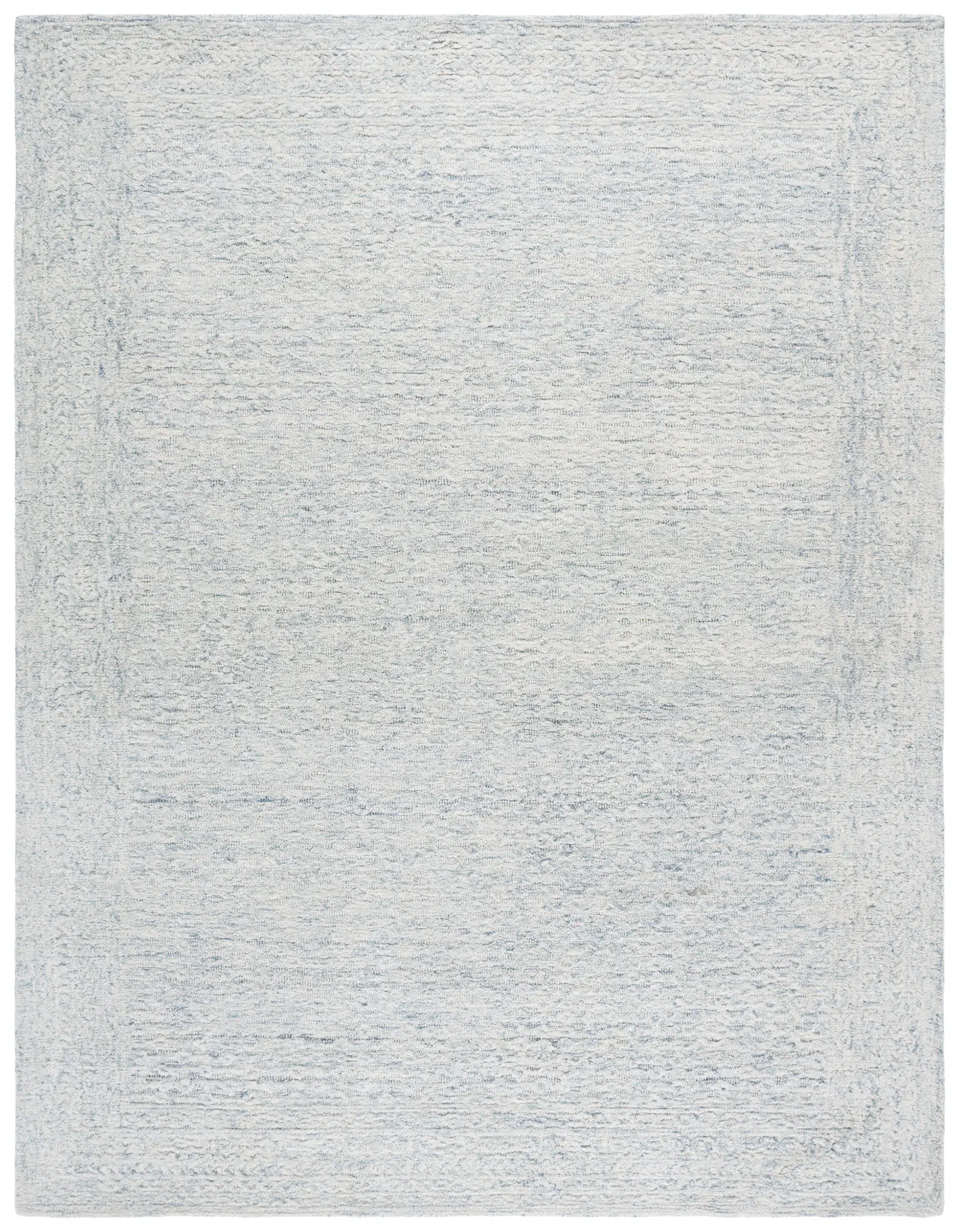 Pine Bordered Hand-Tufted Wool Rug