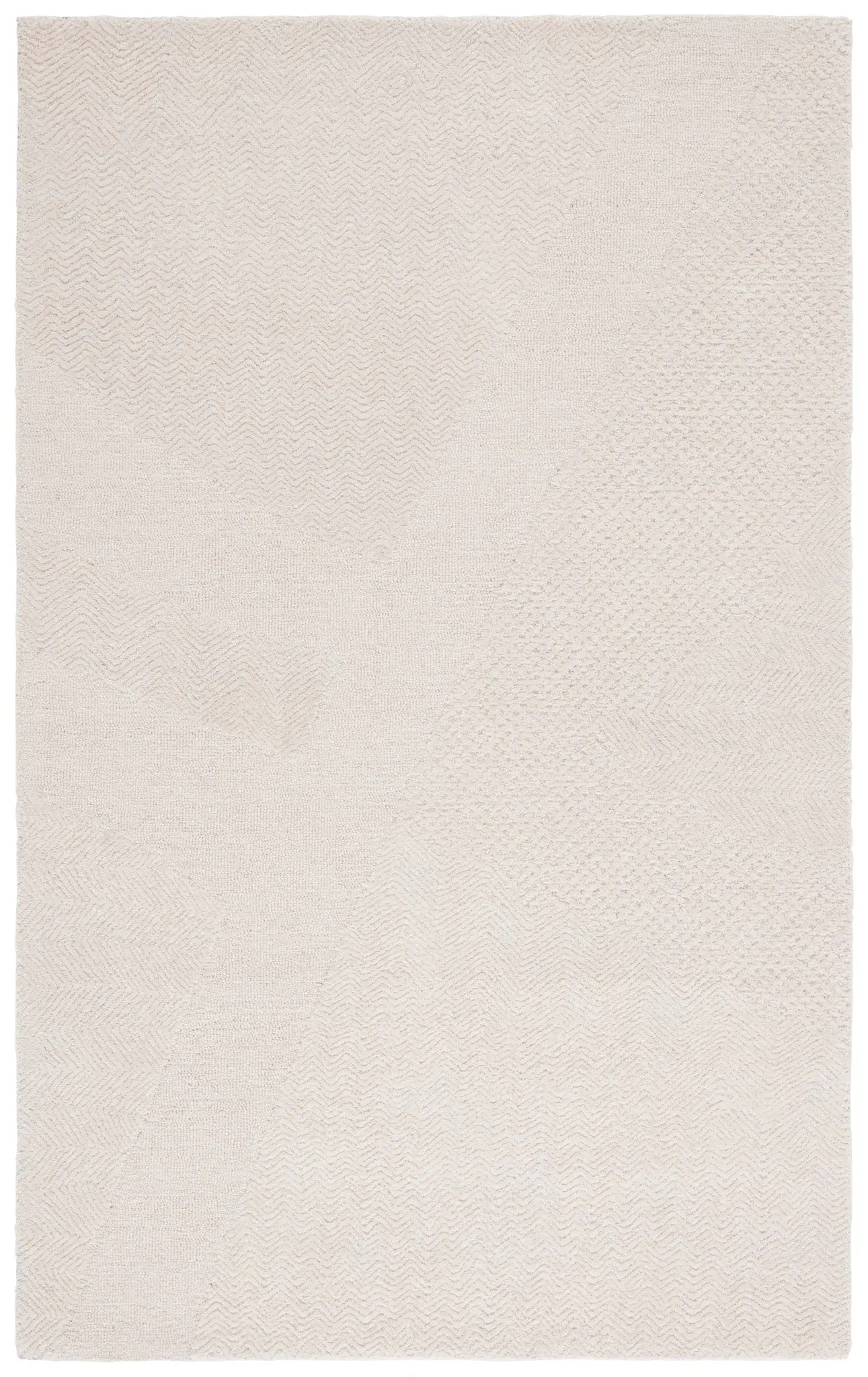 Pine Chevron Block Hand-Tufted Wool Rug
