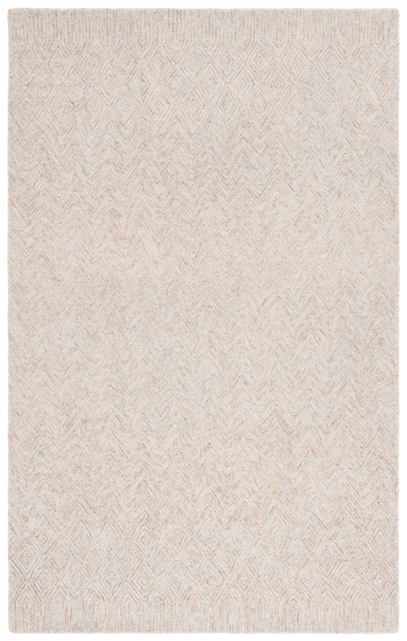 Pine Herringbone Chevron Hand-Tufted Wool Rug
