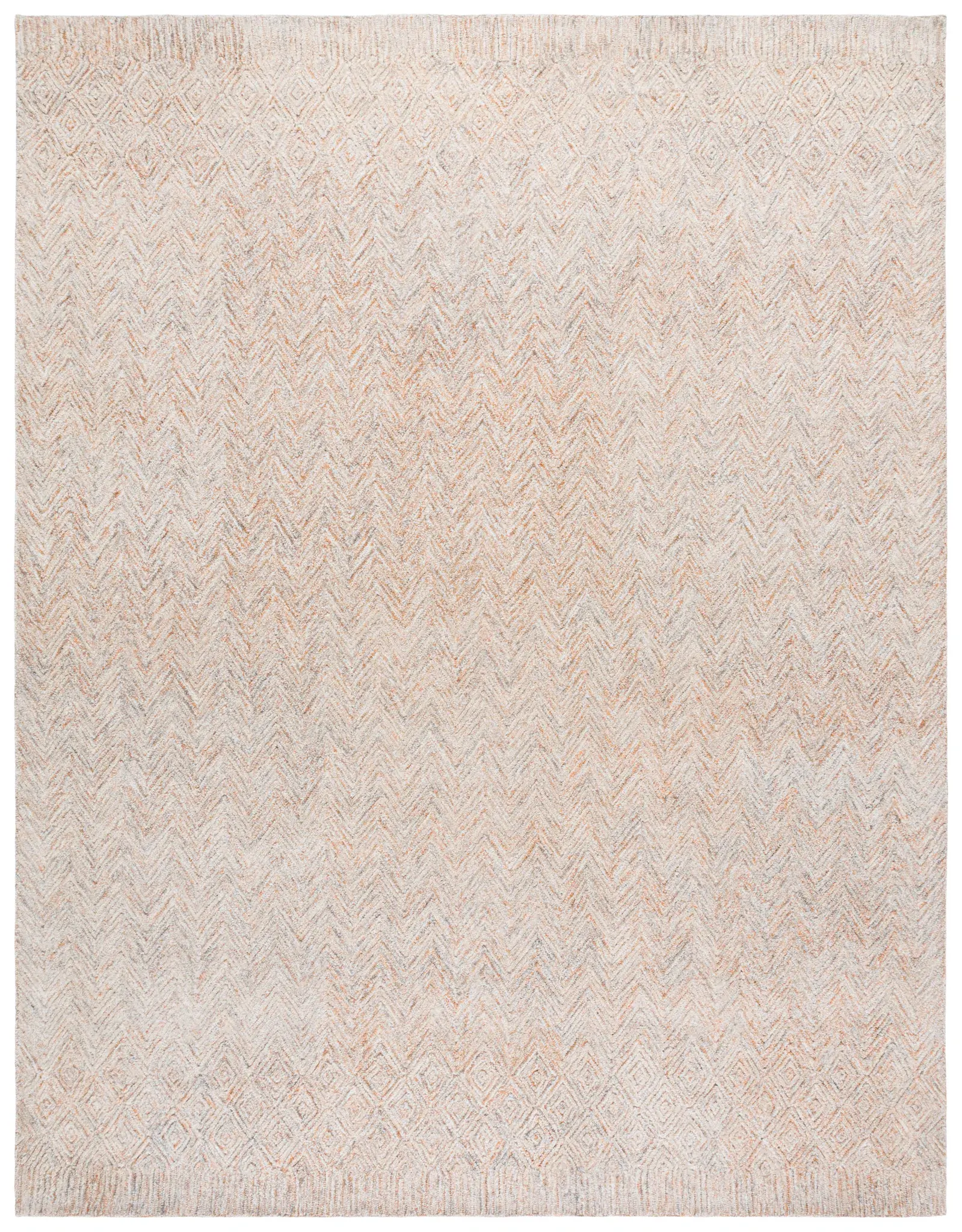 Pine Herringbone Chevron Hand-Tufted Wool Rug