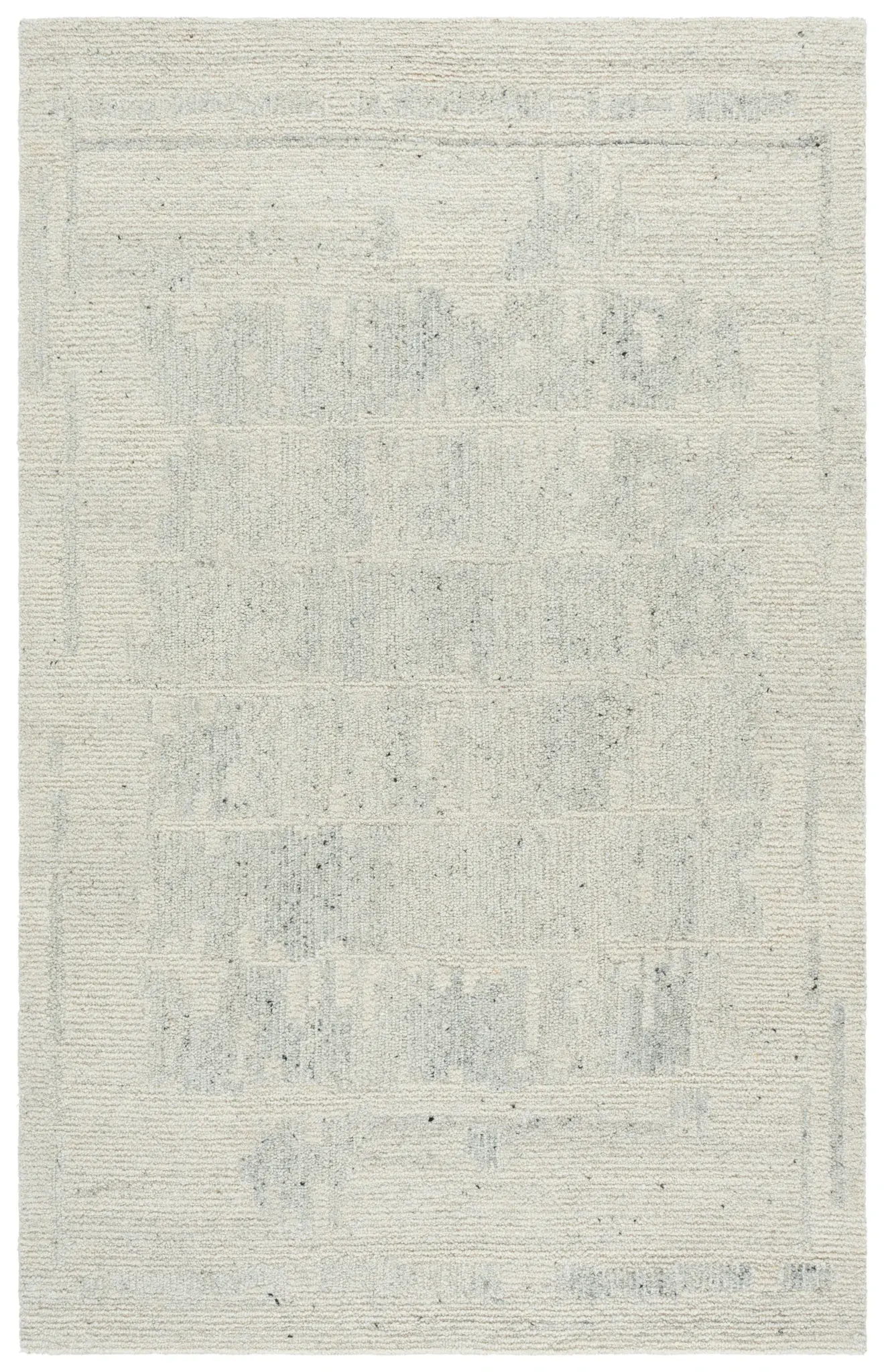 Pine Ribbed Block Hand-Tufted Wool Rug