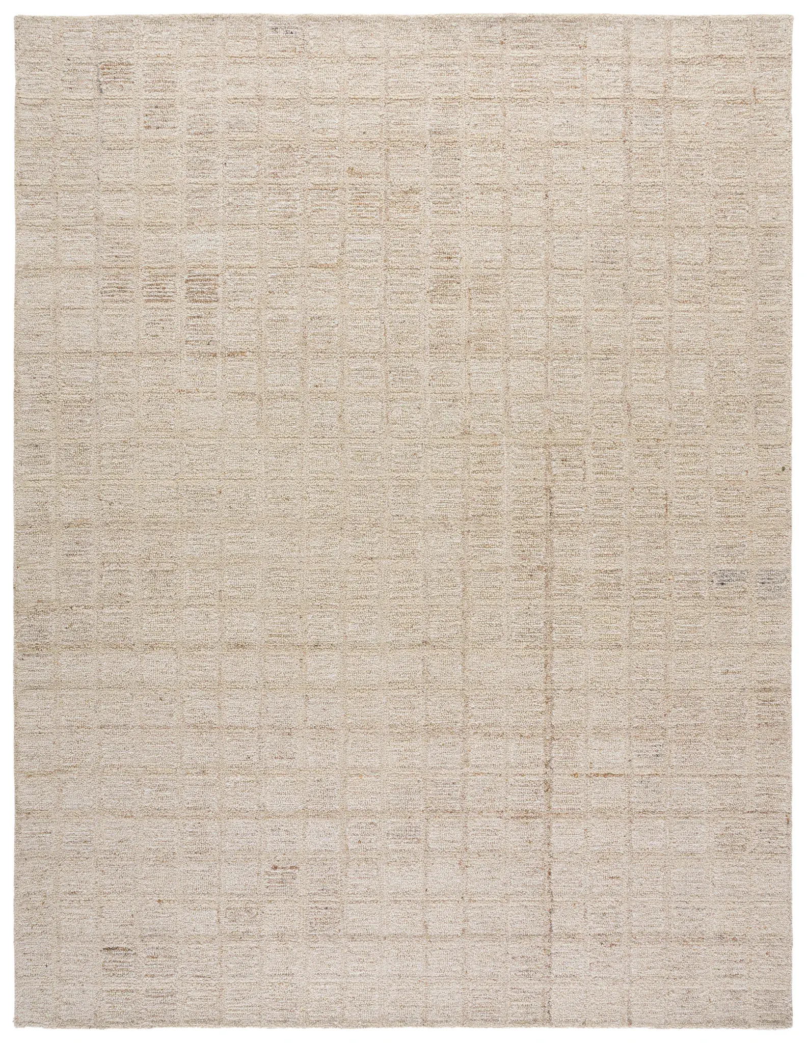 Pine Tonal Grid Hand-Tufted Wool Rug