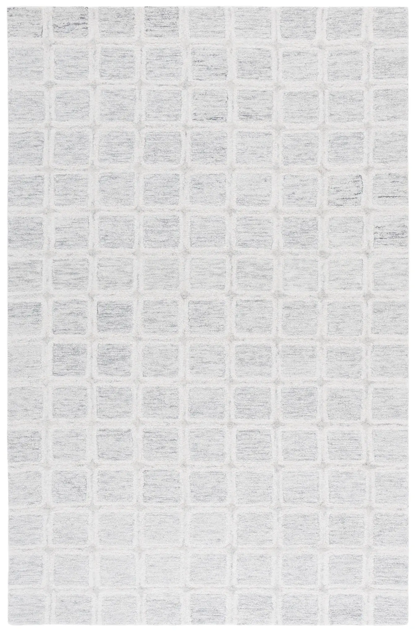 Pine Waffle Grid Hand-Tufted Wool Rug