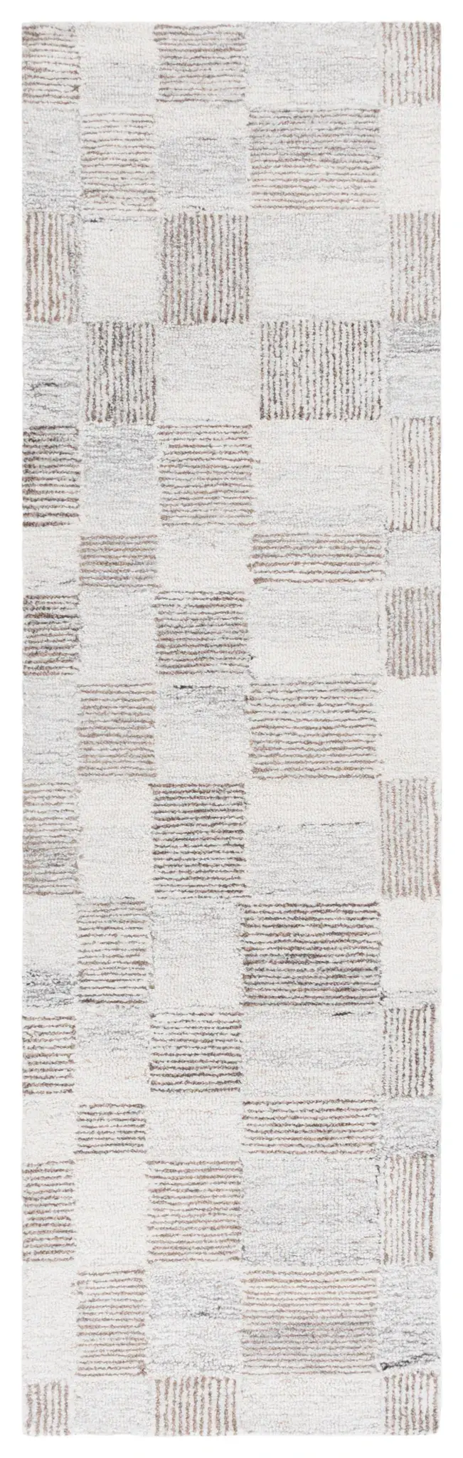 Pine Checkerboard Hand-Tufted Wool Rug