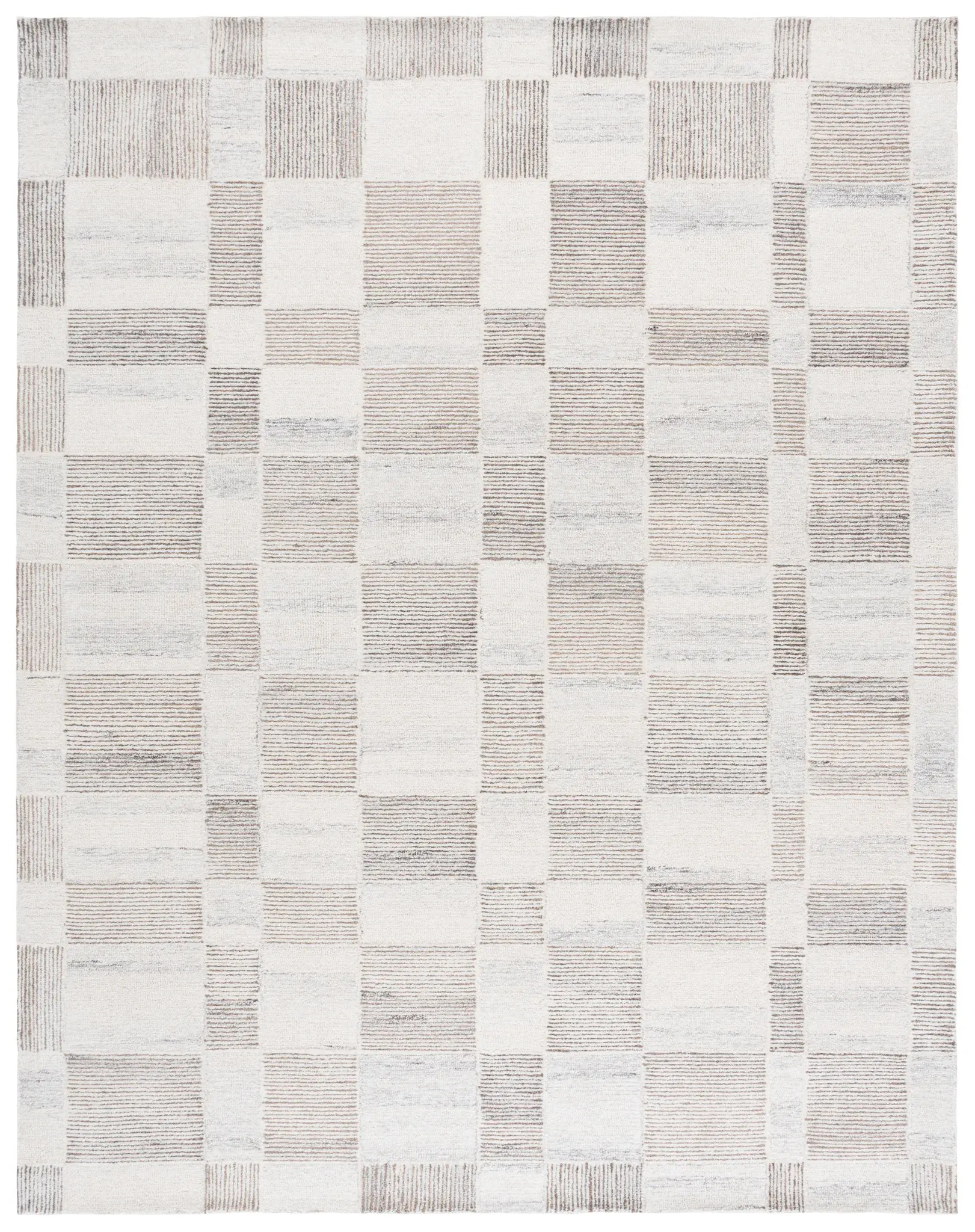 Pine Checkerboard Hand-Tufted Wool Rug