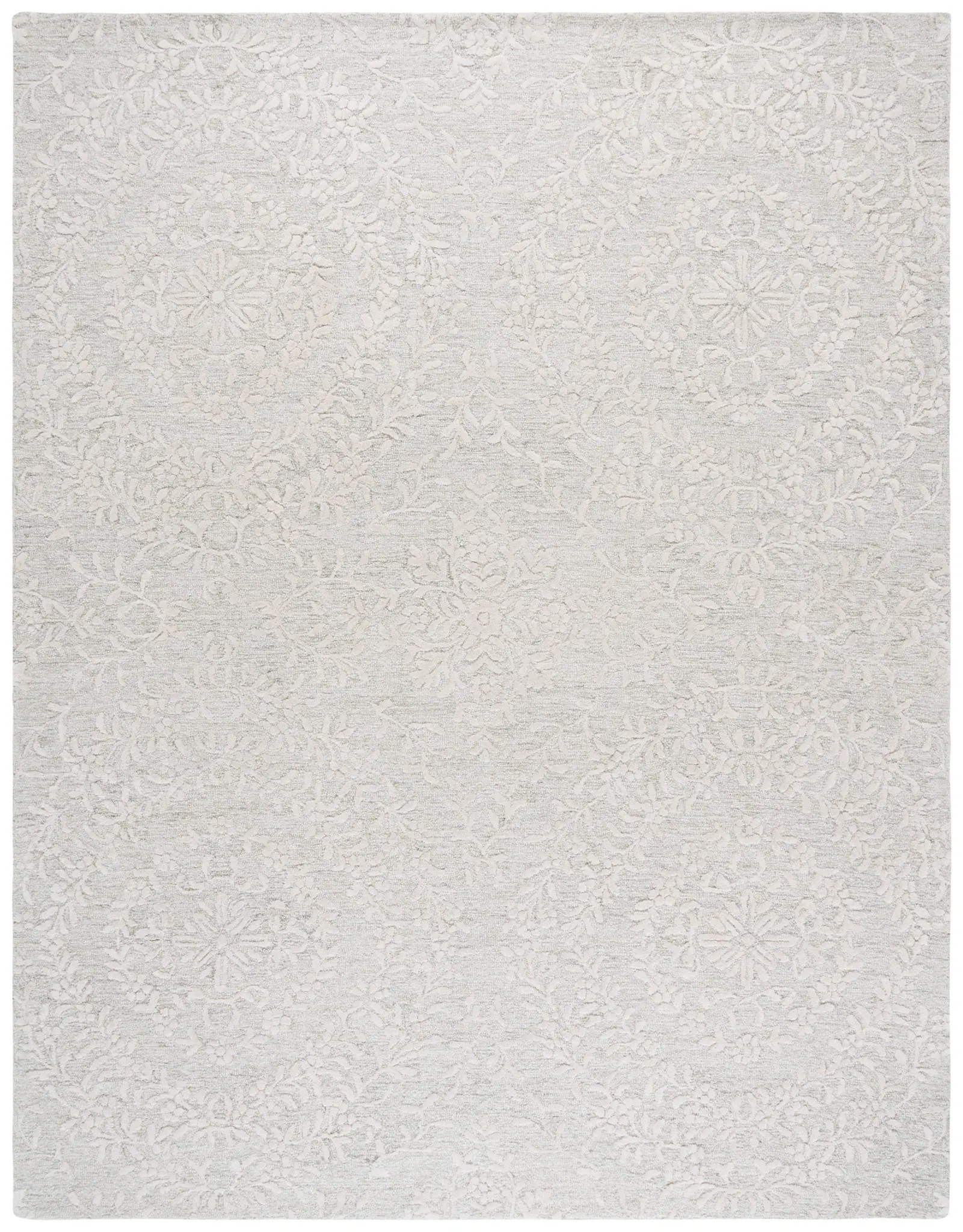 Pine Floral Medallion Hand-Tufted Wool Rug