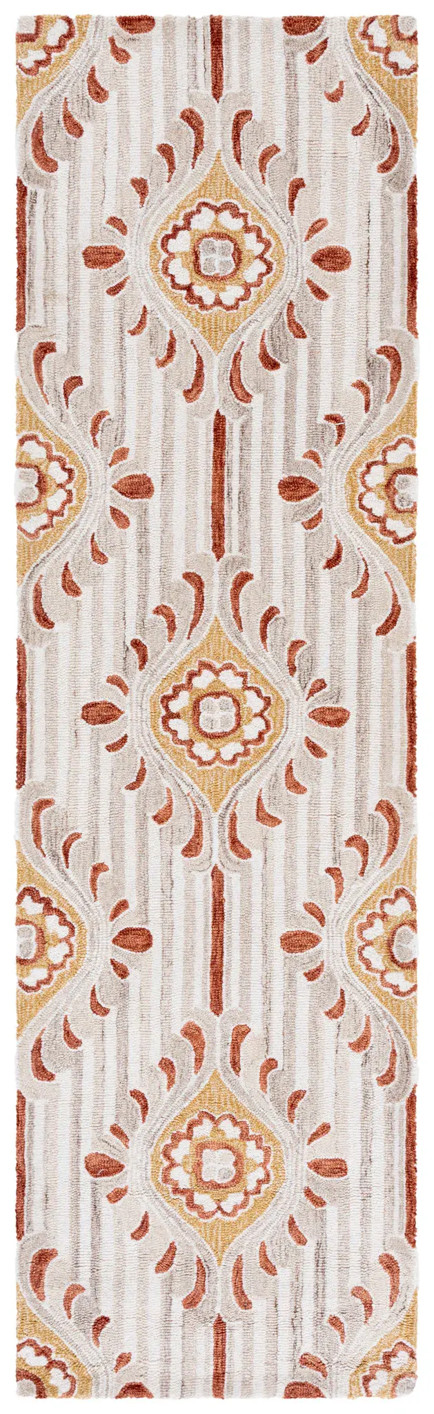 Pine Striped Medallion Hand-Tufted Wool Rug
