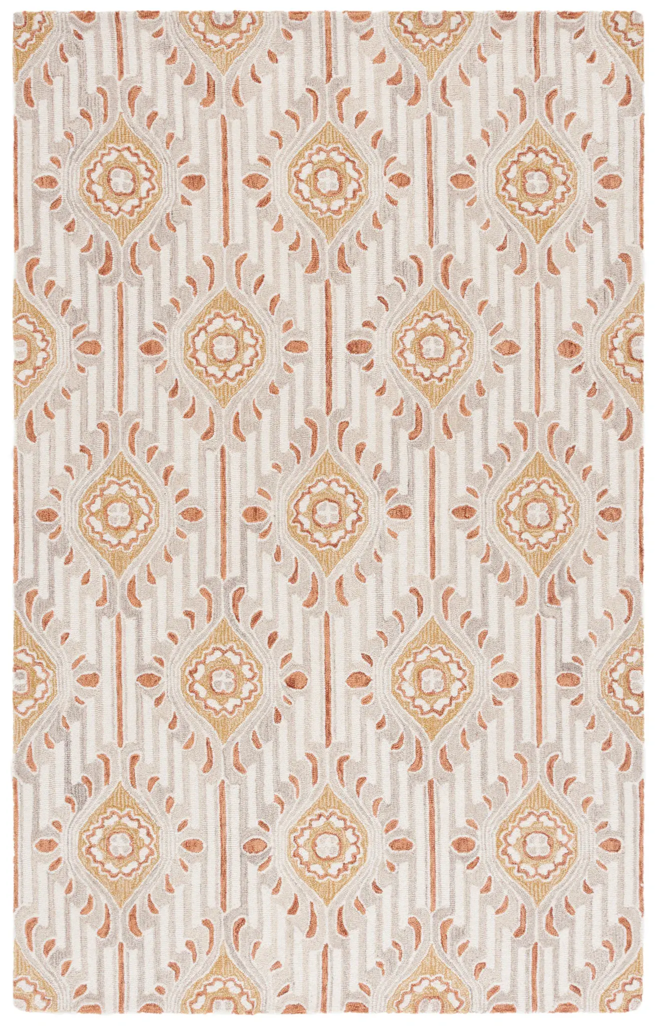 Pine Striped Medallion Hand-Tufted Wool Rug