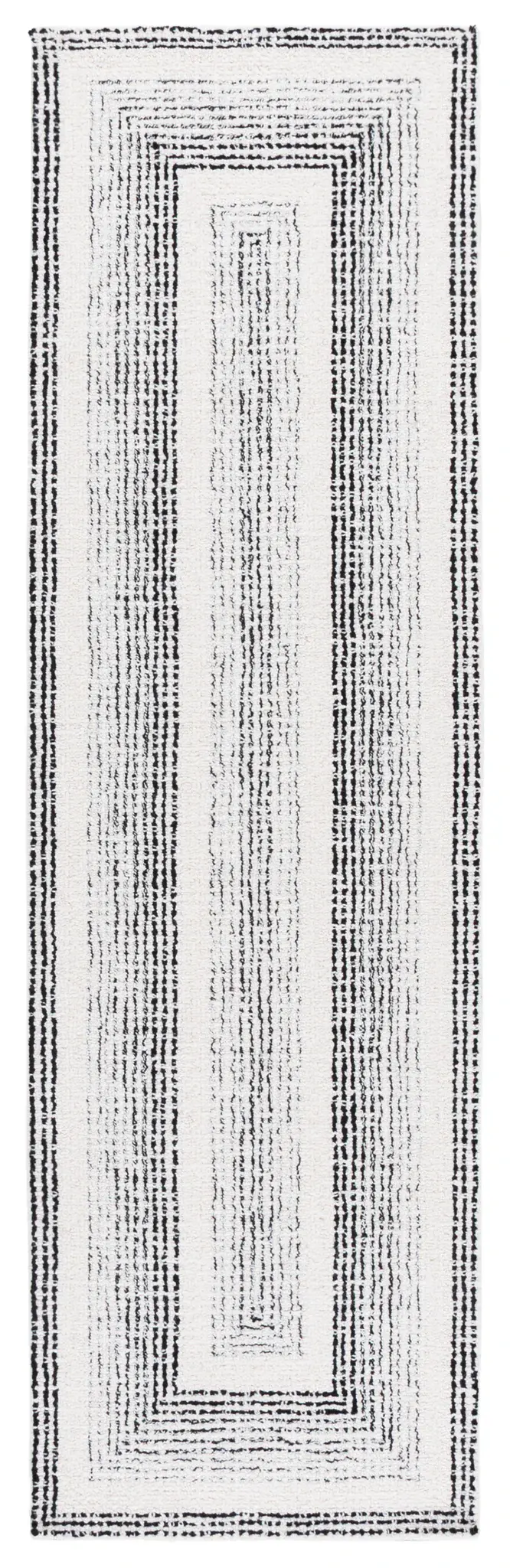 Pine Concentric Frame Hand-Tufted Wool Rug