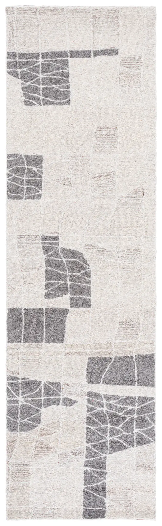 Pine Abstract Grid Hand-Tufted Wool Rug