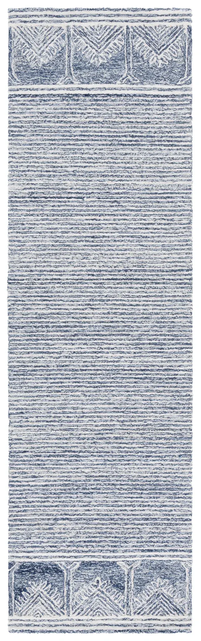 Pine Chevron Border Hand-Tufted Wool Rug
