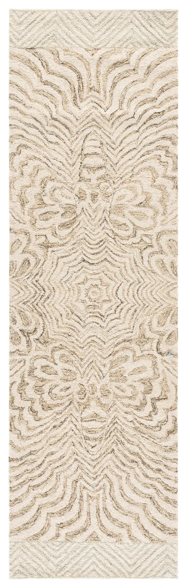 Pine Modern Mandala Hand-Tufted Wool Rug