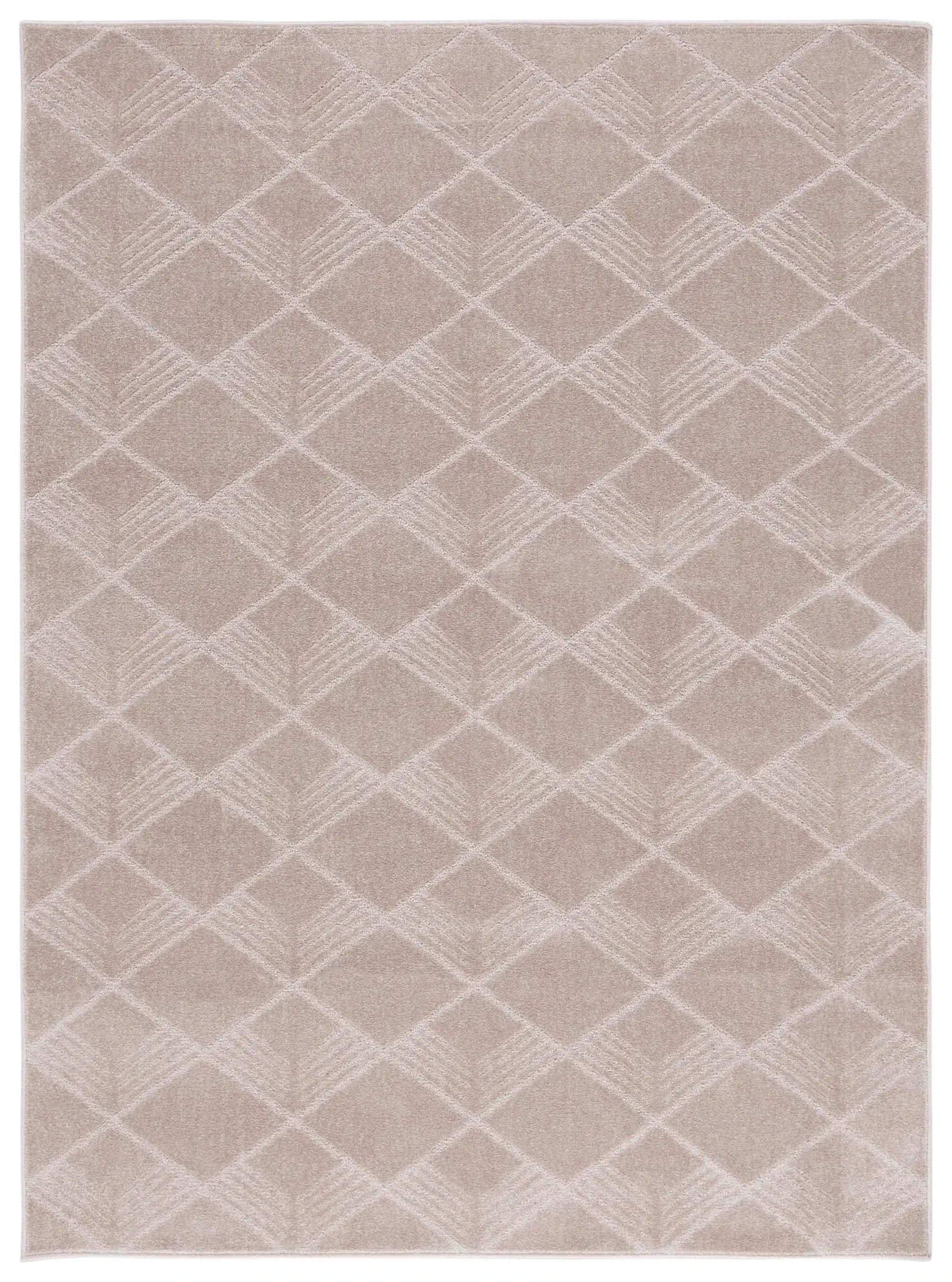Pattern & Solid Pattern And Solid Diamond Grid Rug