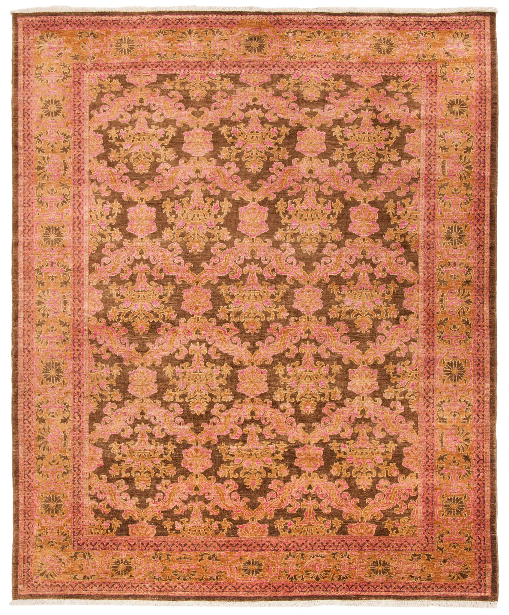 Polonaise Traditional Persian Allover Hand-Knotted Rug