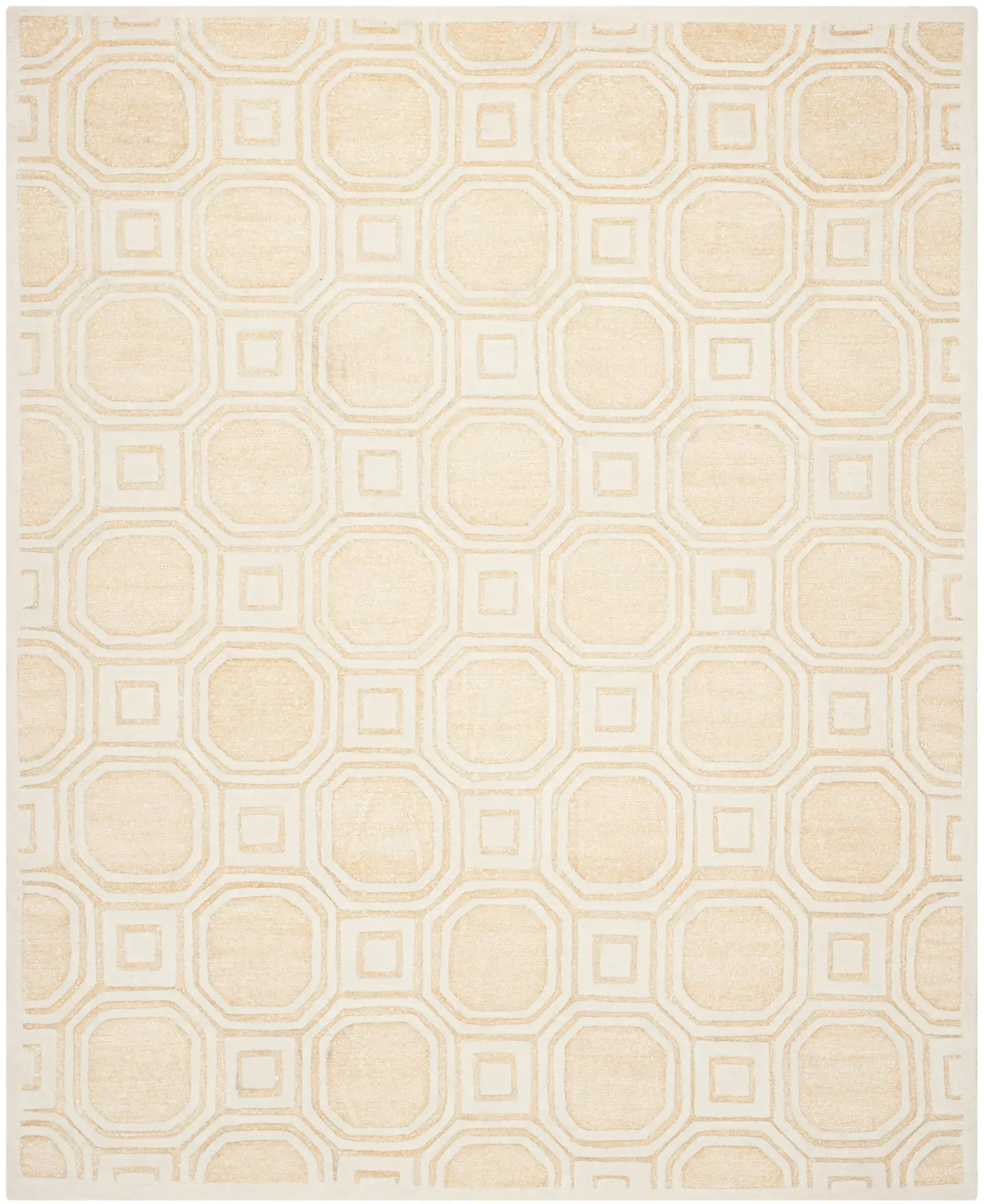 Precious Octagon Grid Hand-Tufted Rug