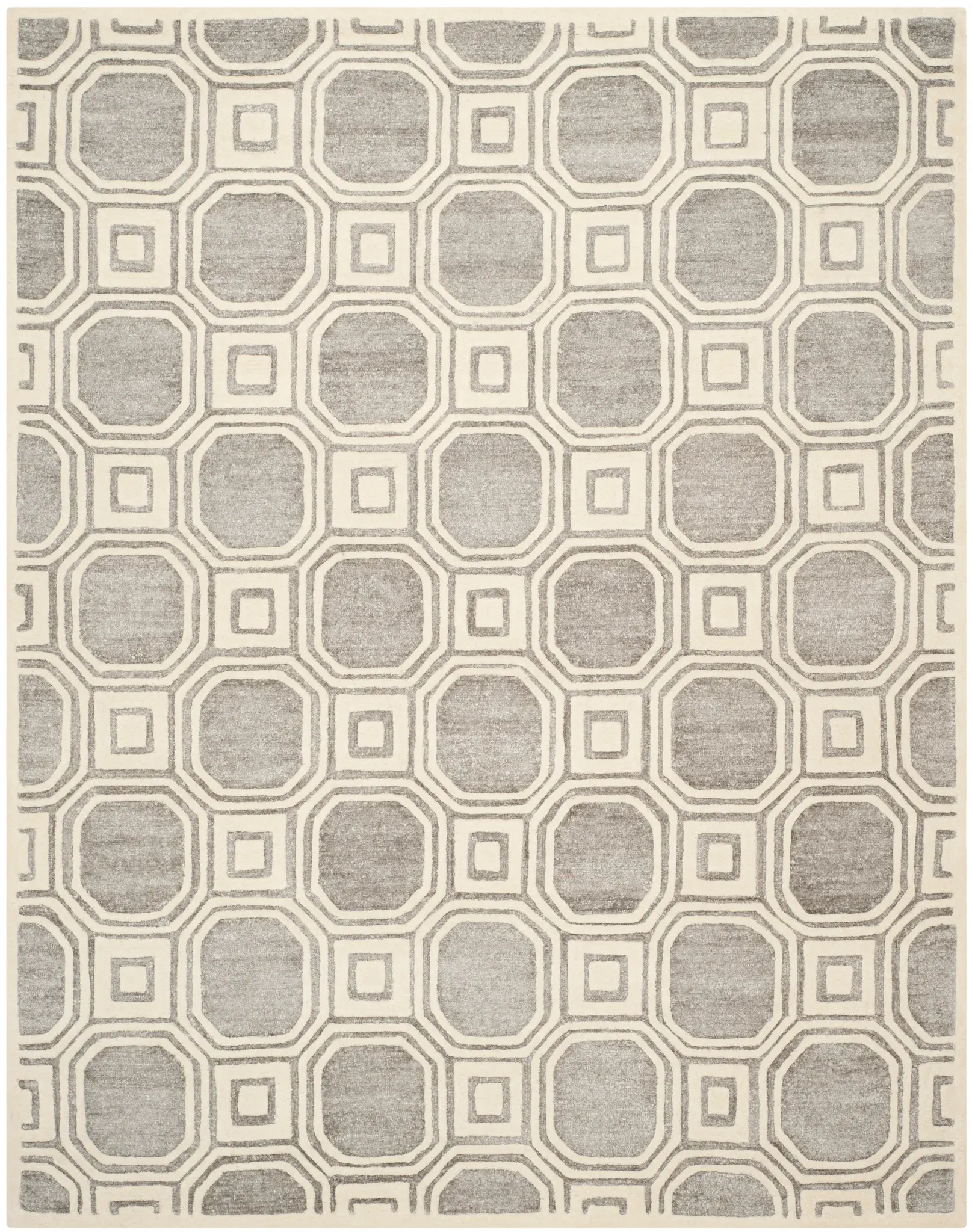 Precious Octagon Grid Hand-Tufted Rug