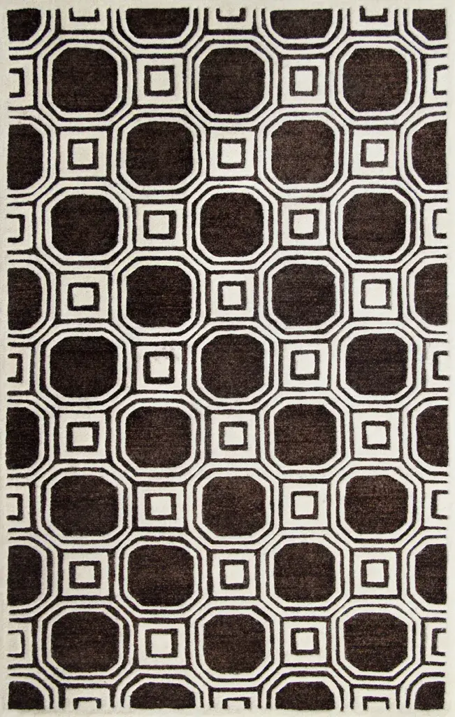 Precious Octagon Grid Hand-Tufted Rug