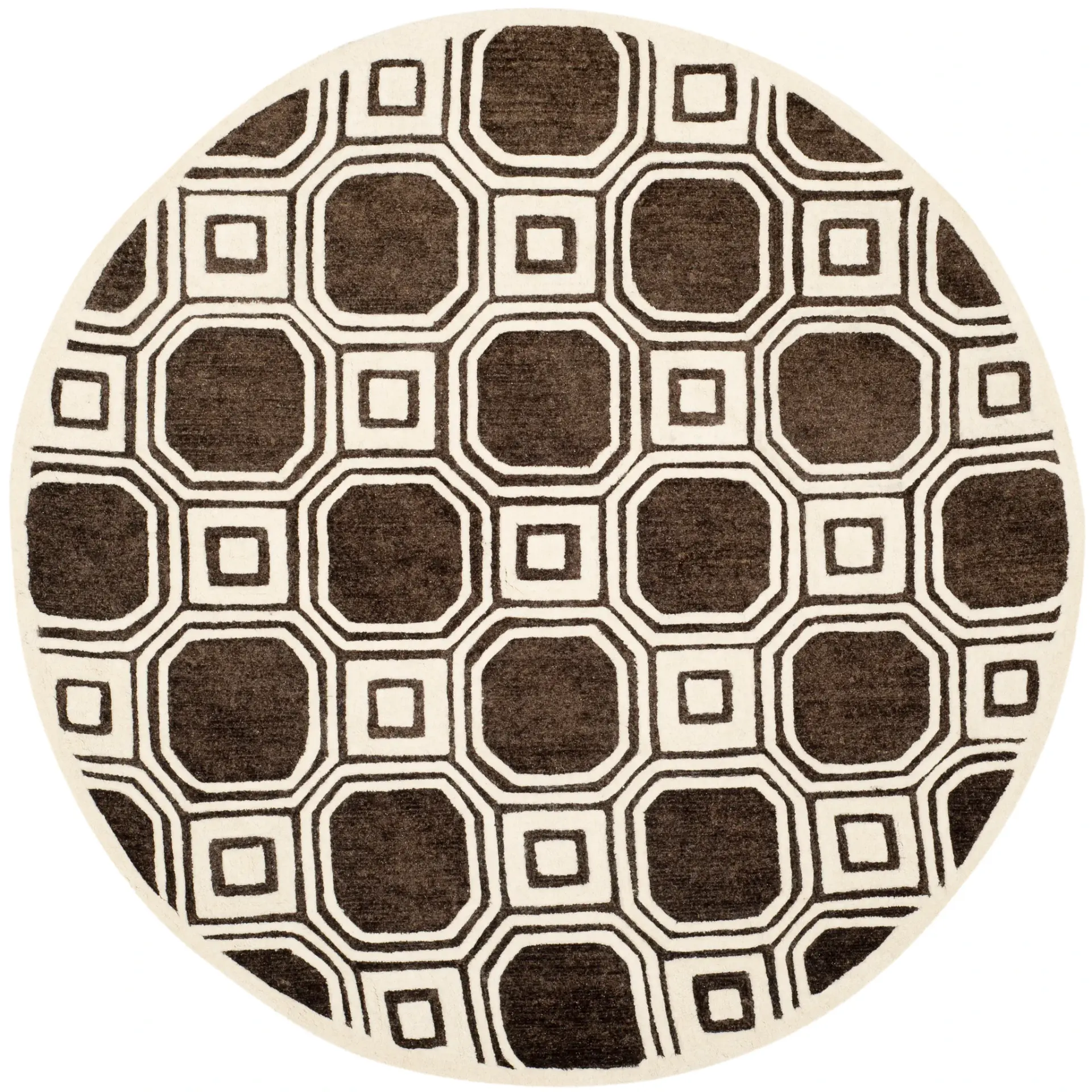 Precious Octagon Grid Hand-Tufted Rug