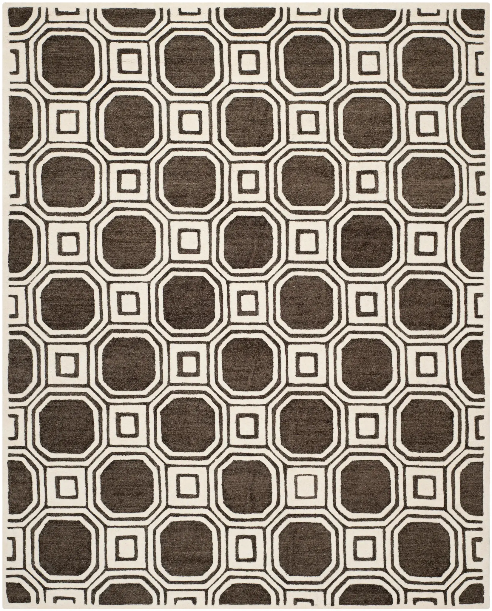 Precious Octagon Grid Hand-Tufted Rug